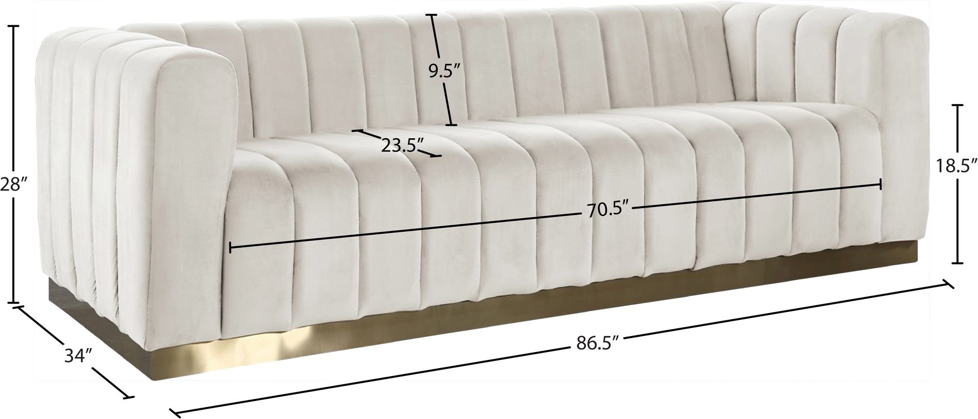 Marlon Velvet Sofa