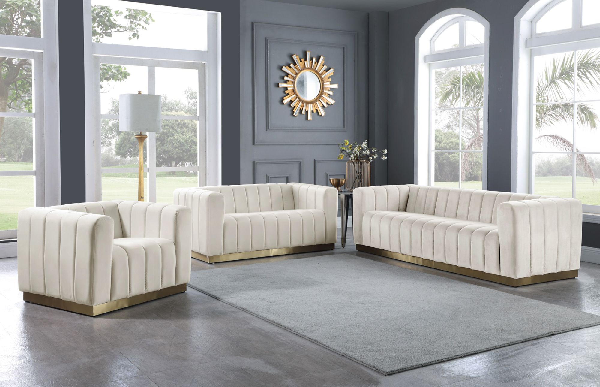 Marlon Velvet Loveseat
