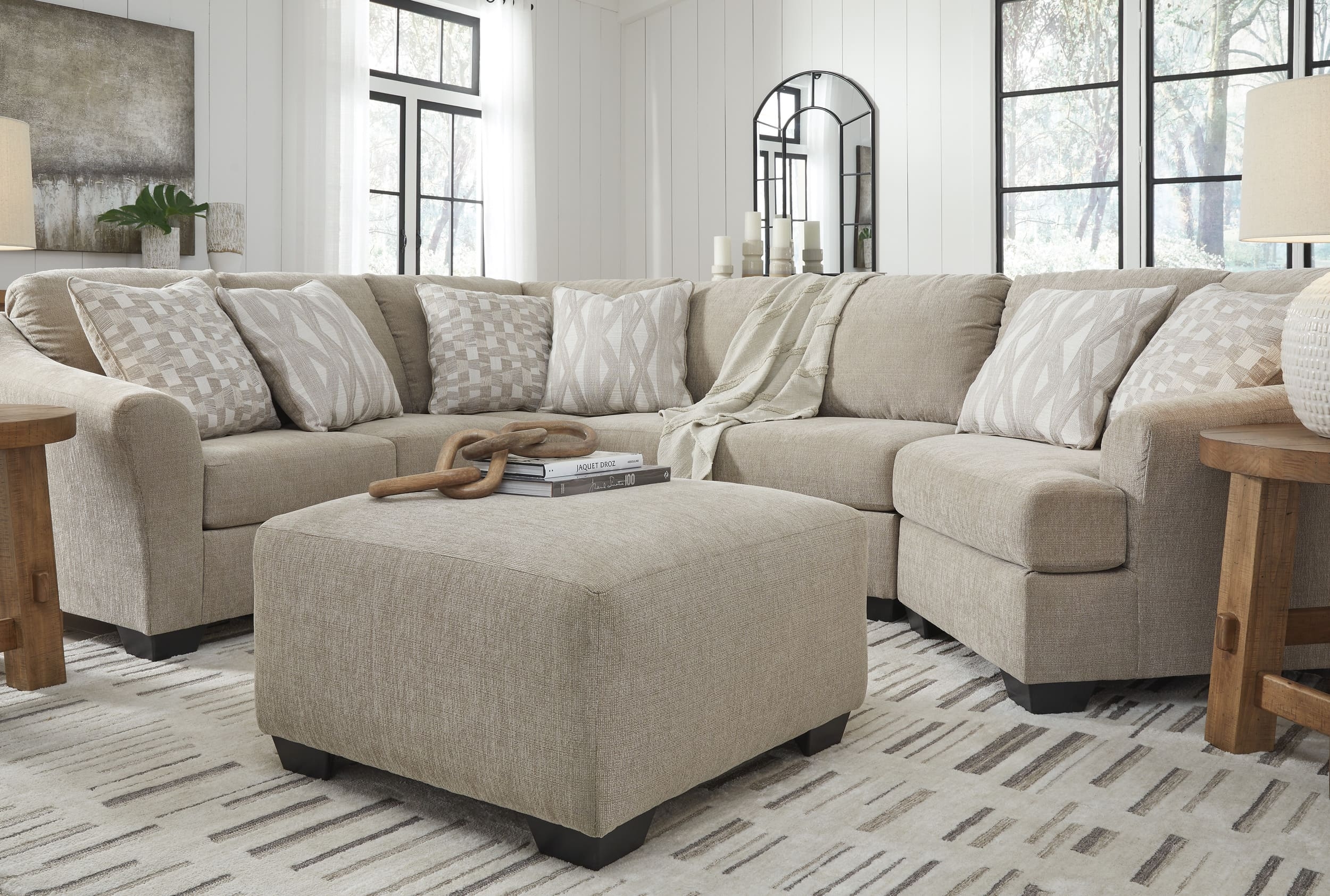 Brogan Bay Cork Sectional Sofa And Ottoman