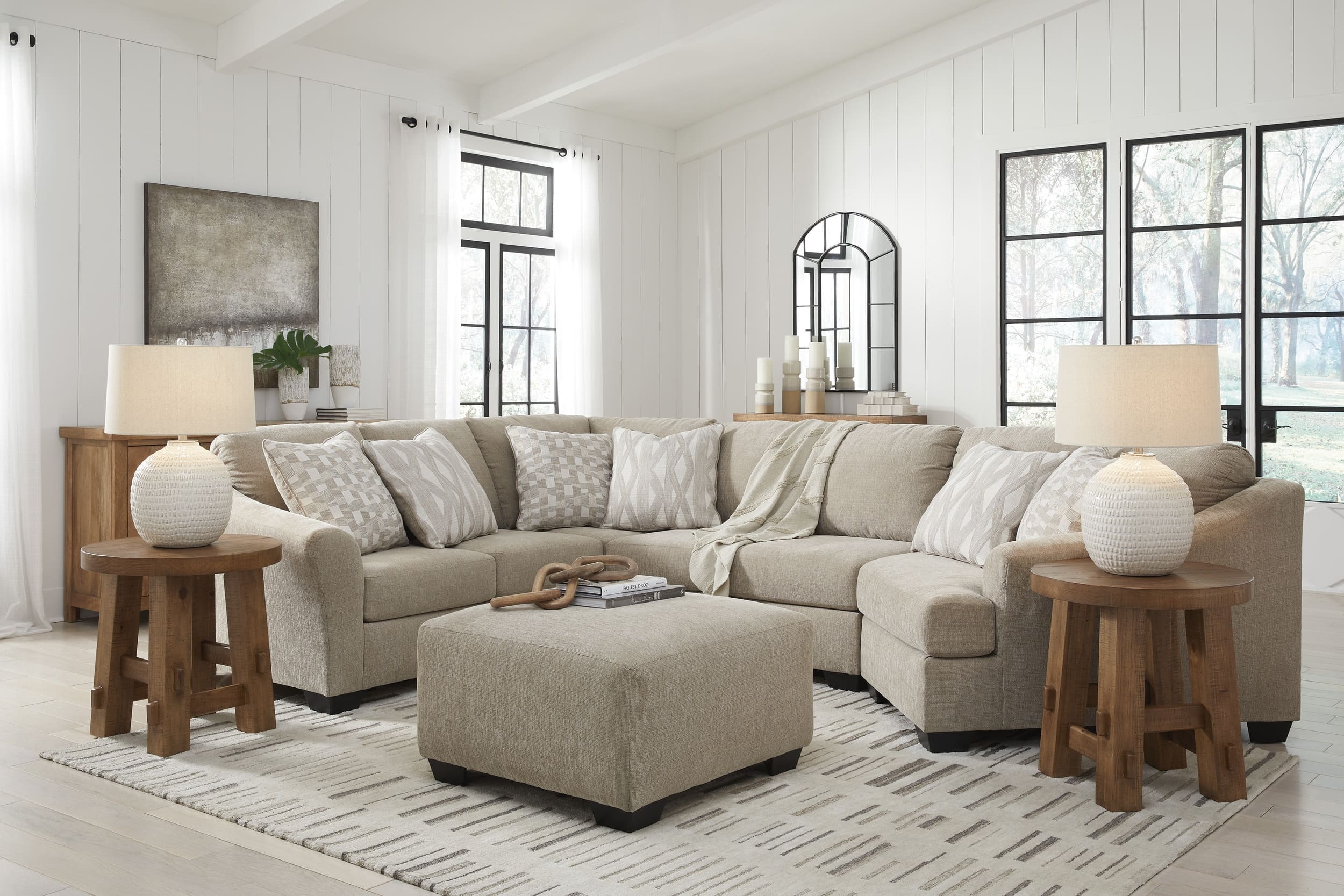 Ashley Brogan Bay Sectional Sofa And Ottoman