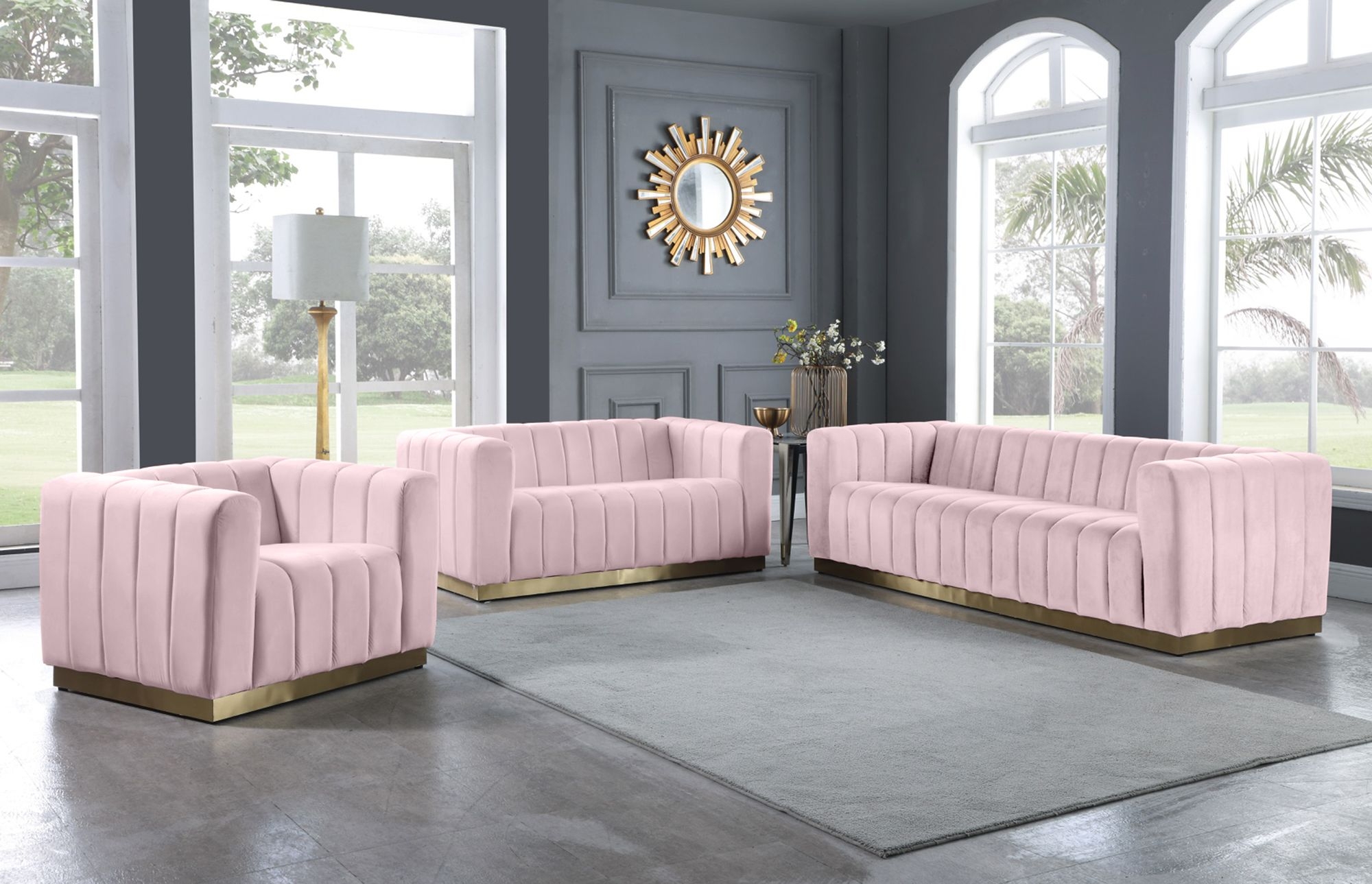 Marlon Velvet Loveseat