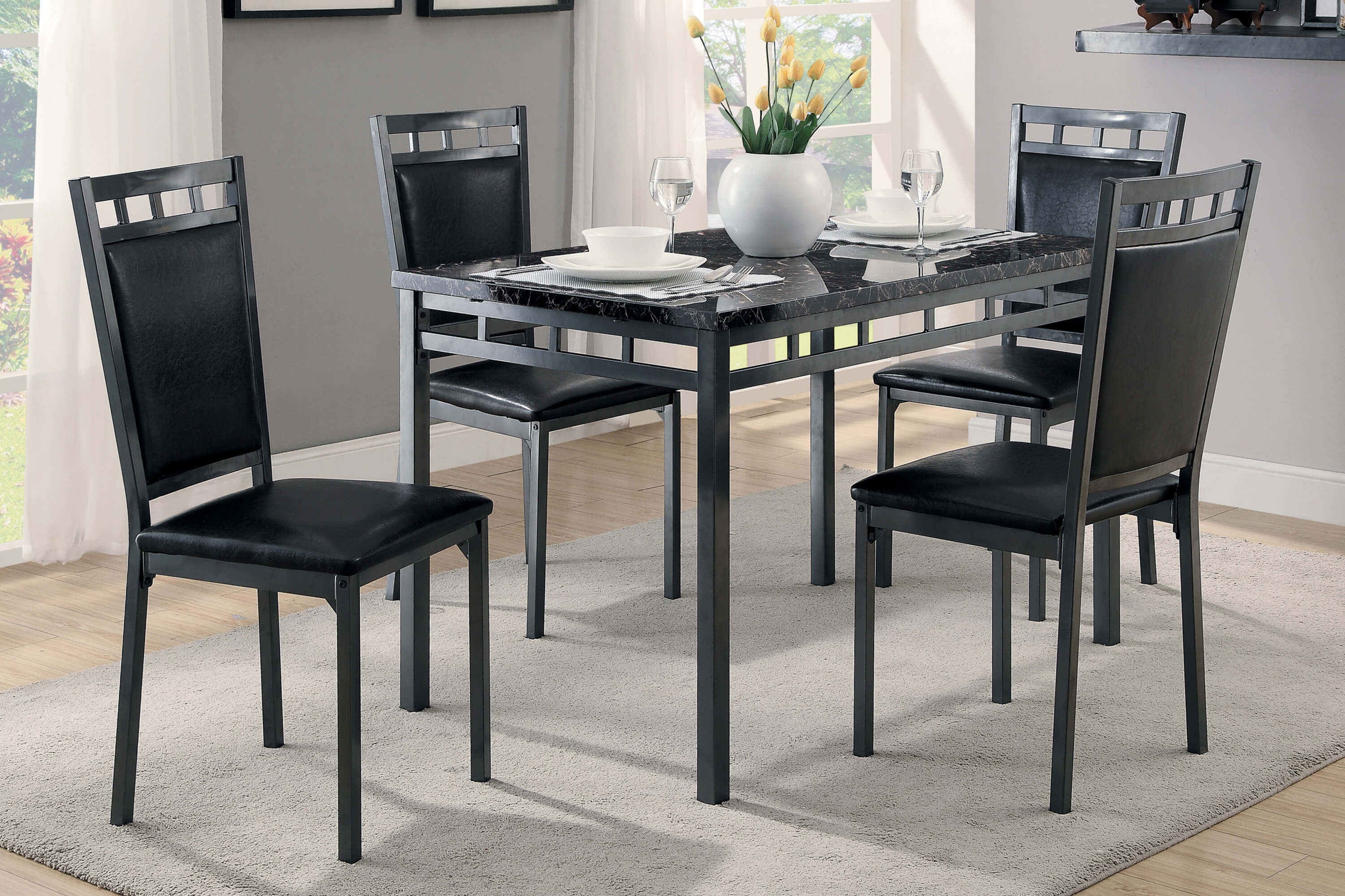 Olney Classic Dining Room Set (Table + 4 Chairs)