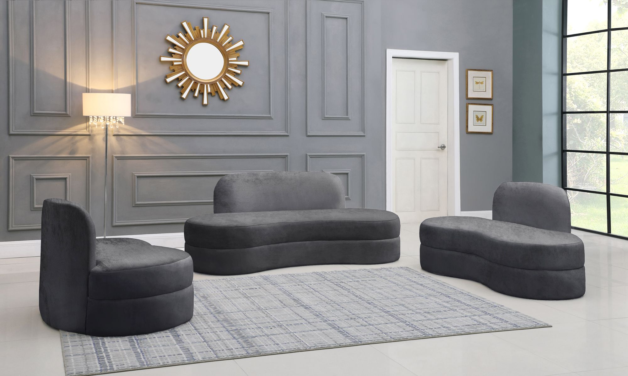 Mitzy Velvet Loveseat