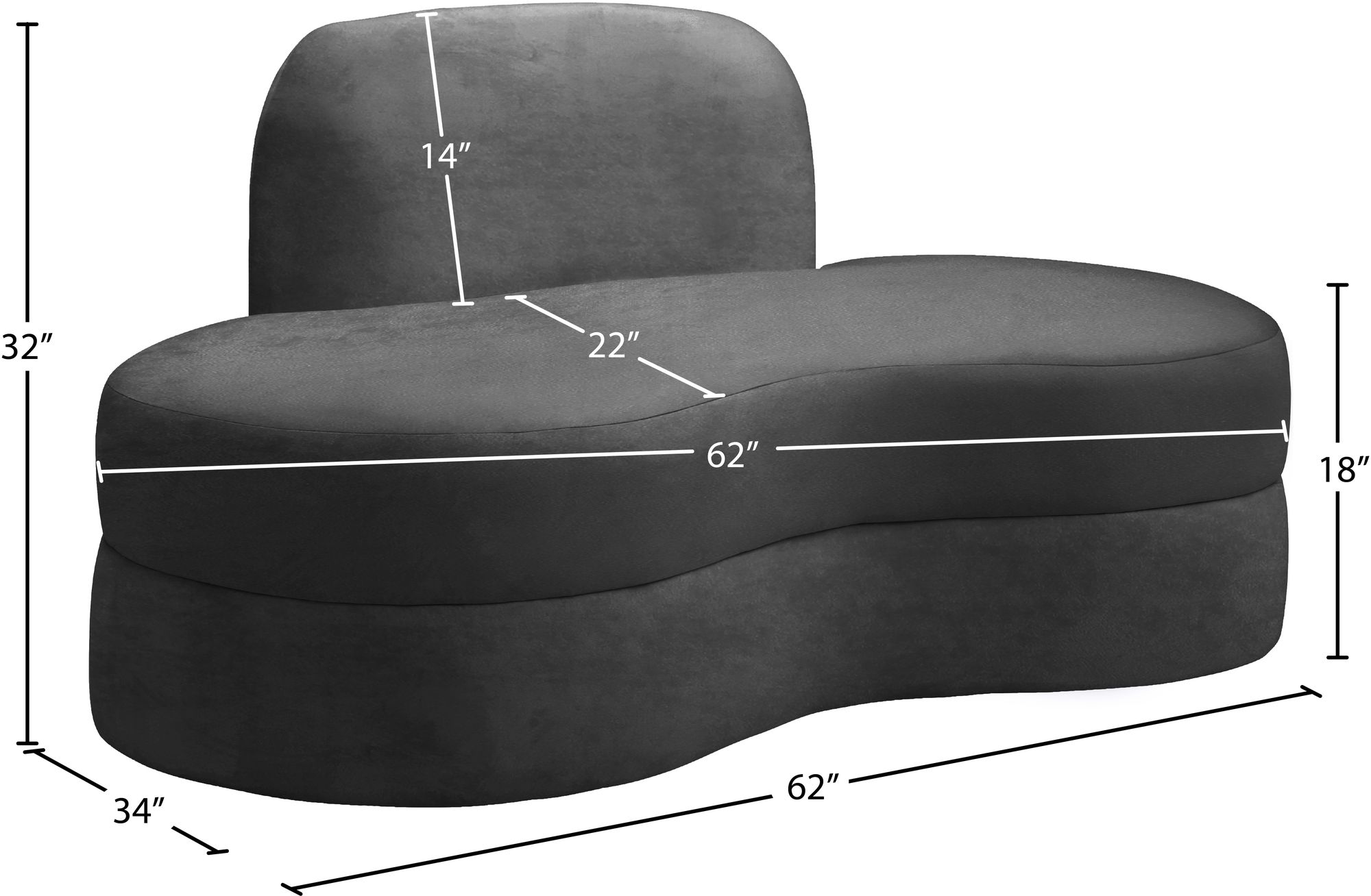 Mitzy Velvet Loveseat