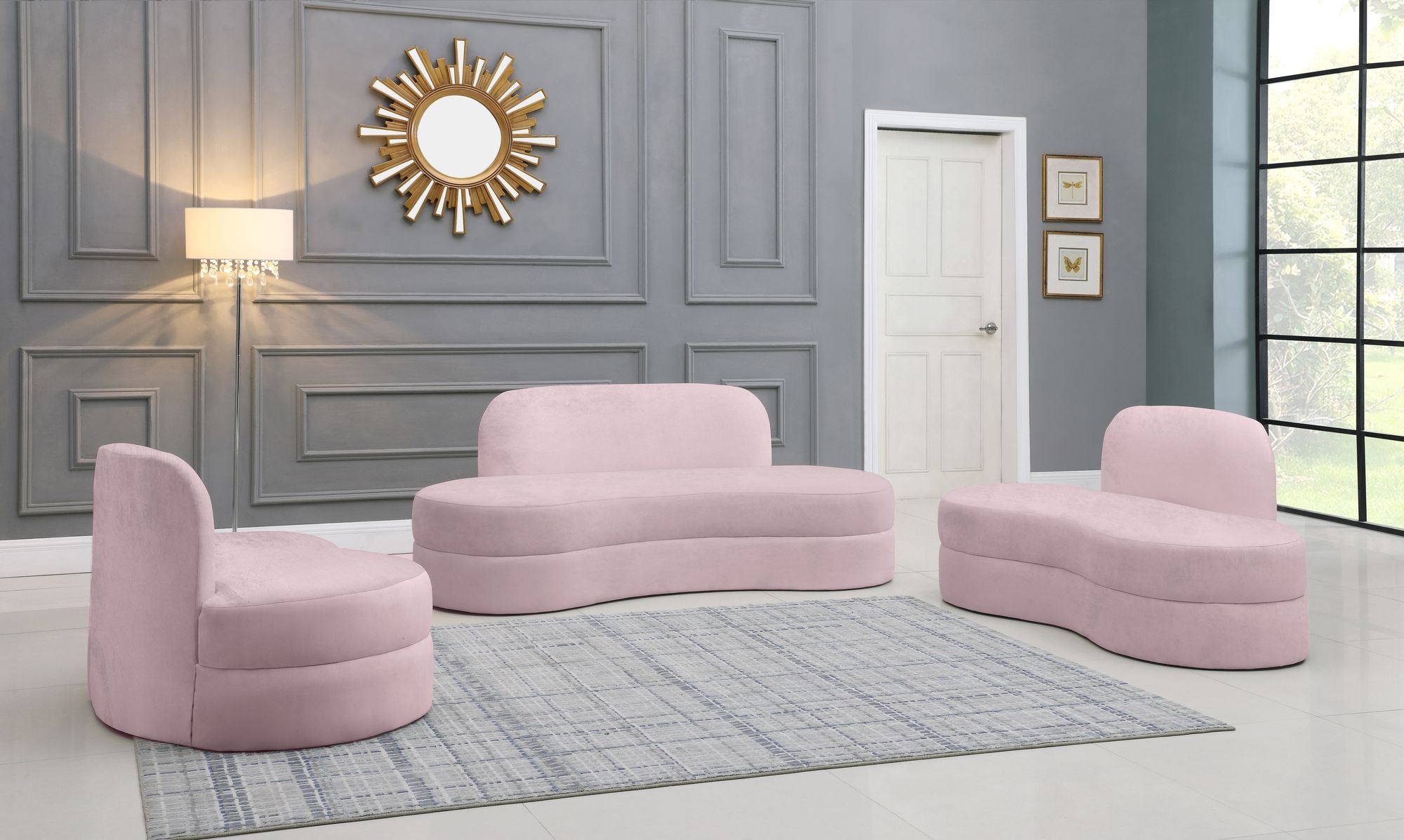 Mitzy Velvet Loveseat