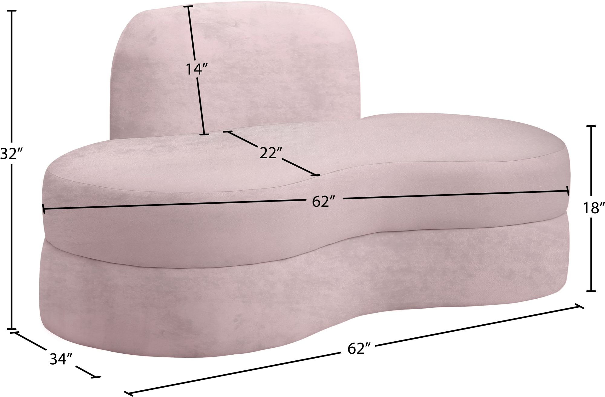 Mitzy Velvet Loveseat