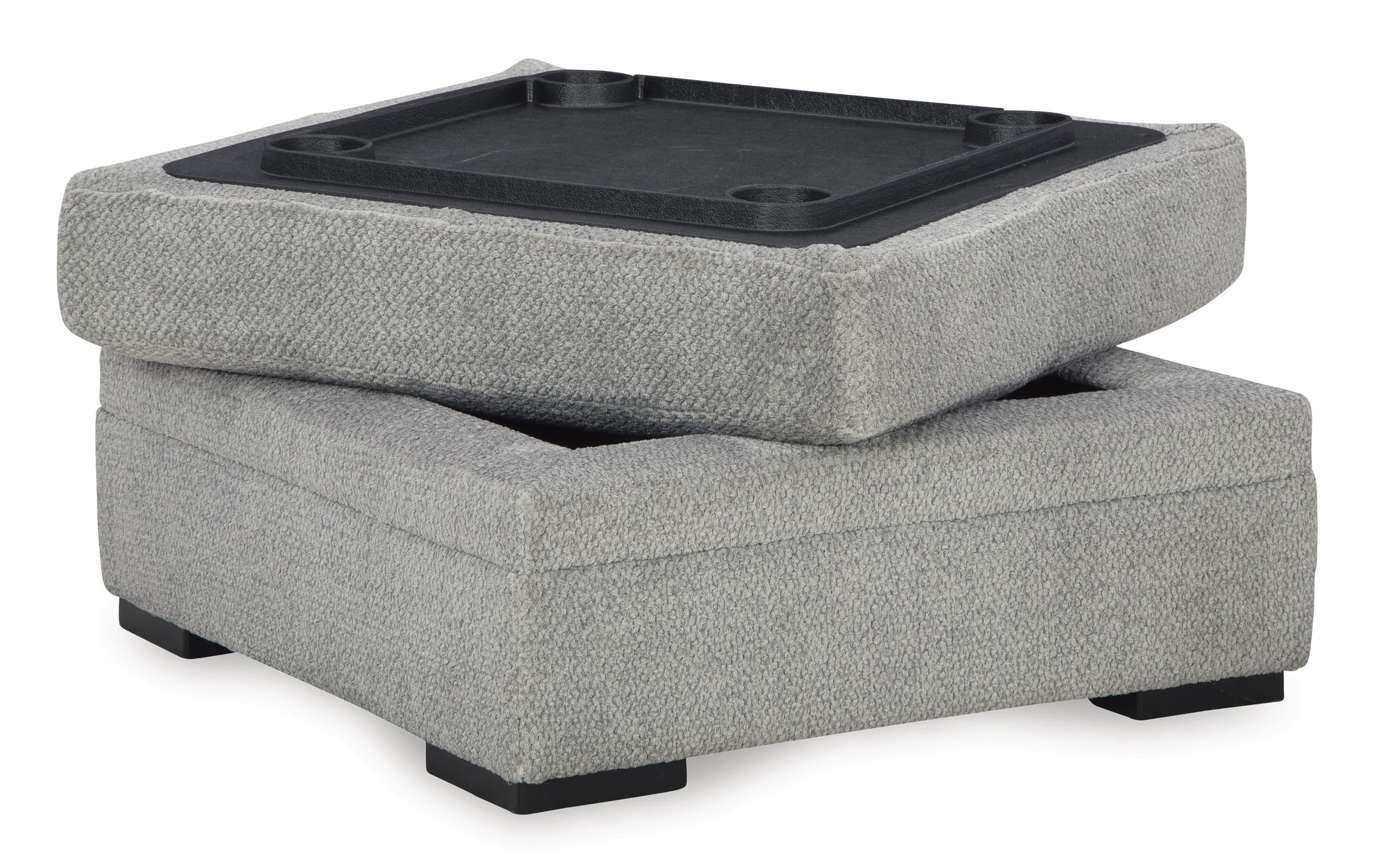 Casselbury Polyester Ottoman with Storage - Thumbnail 3
