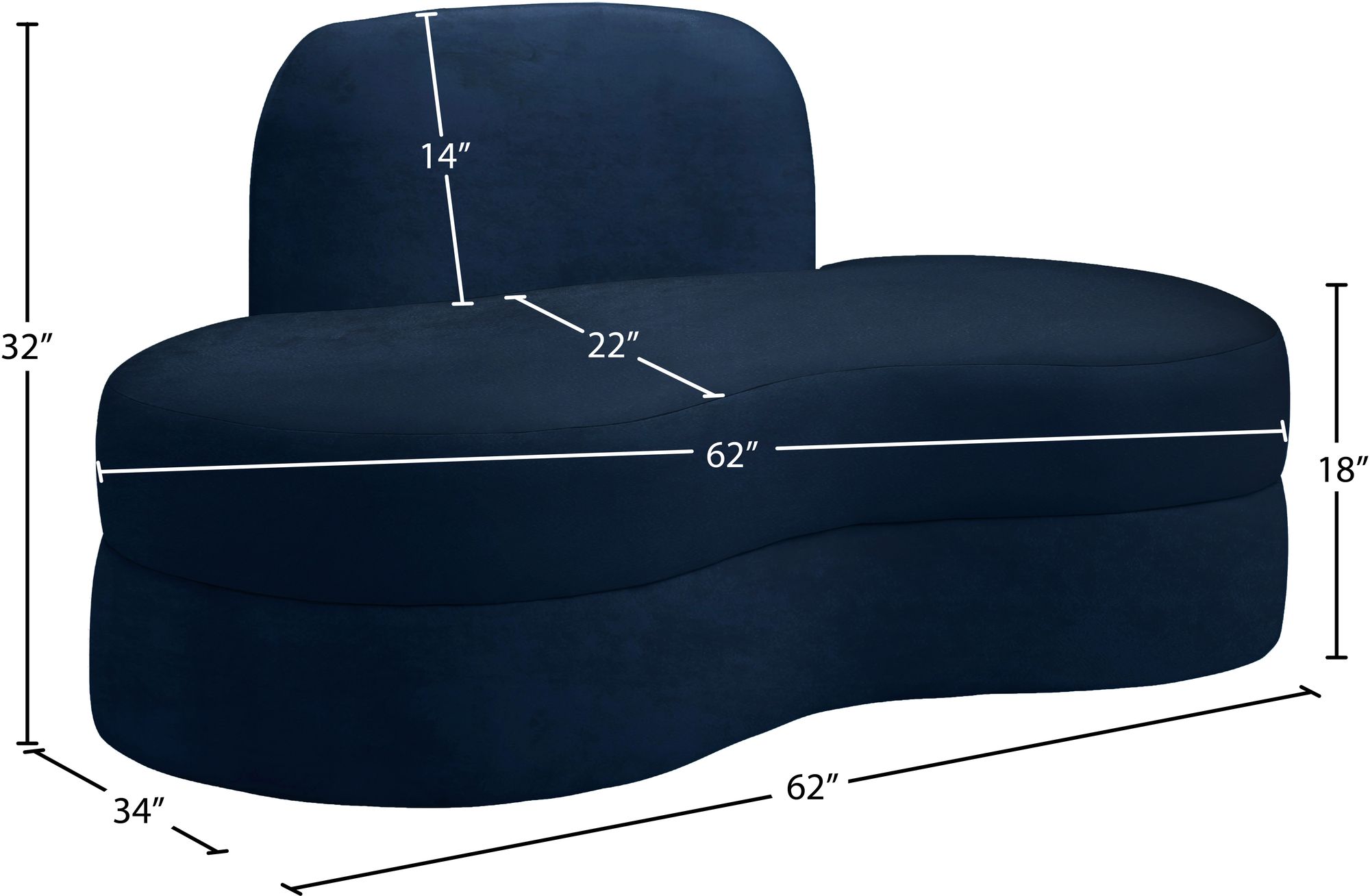 Mitzy Velvet Loveseat