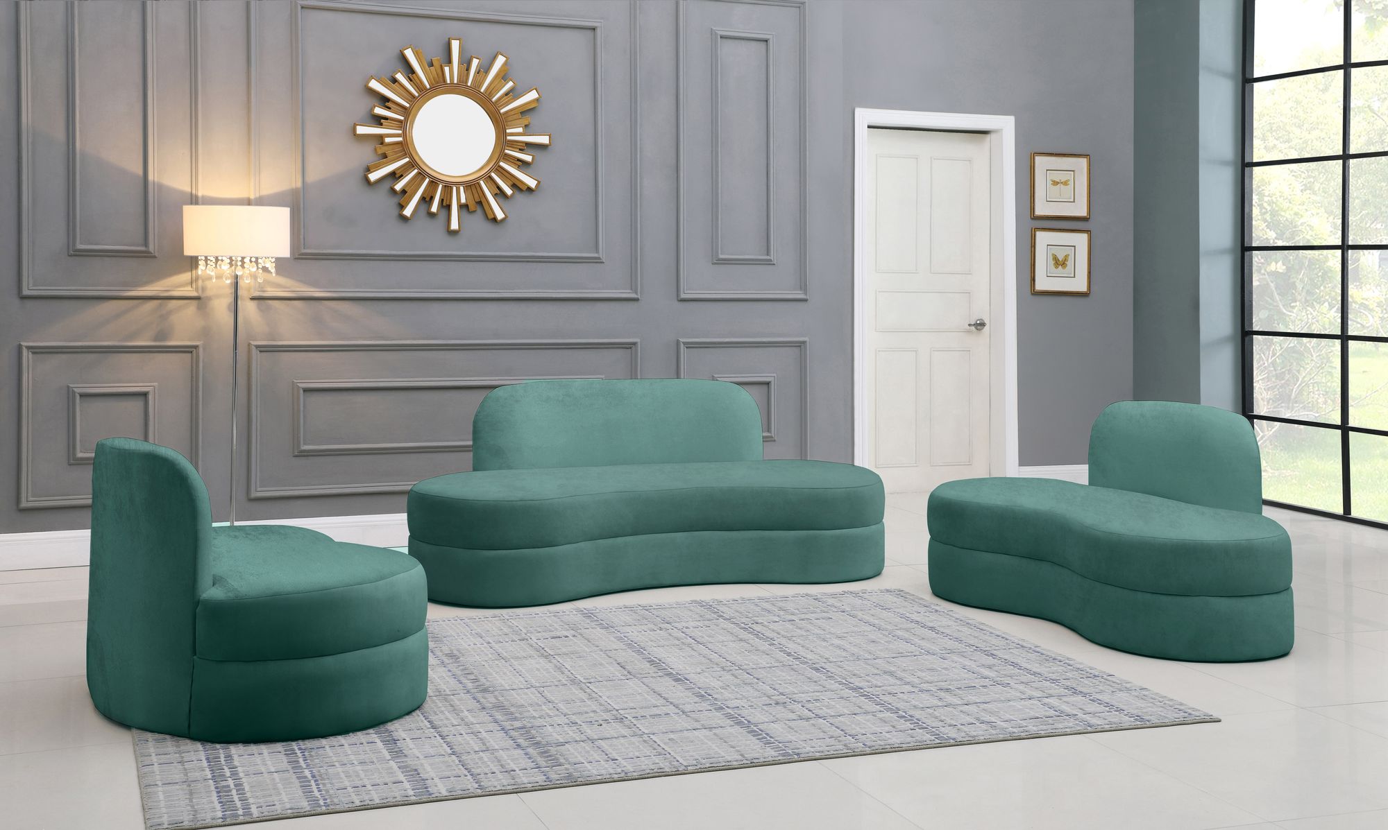 Mitzy Velvet Loveseat