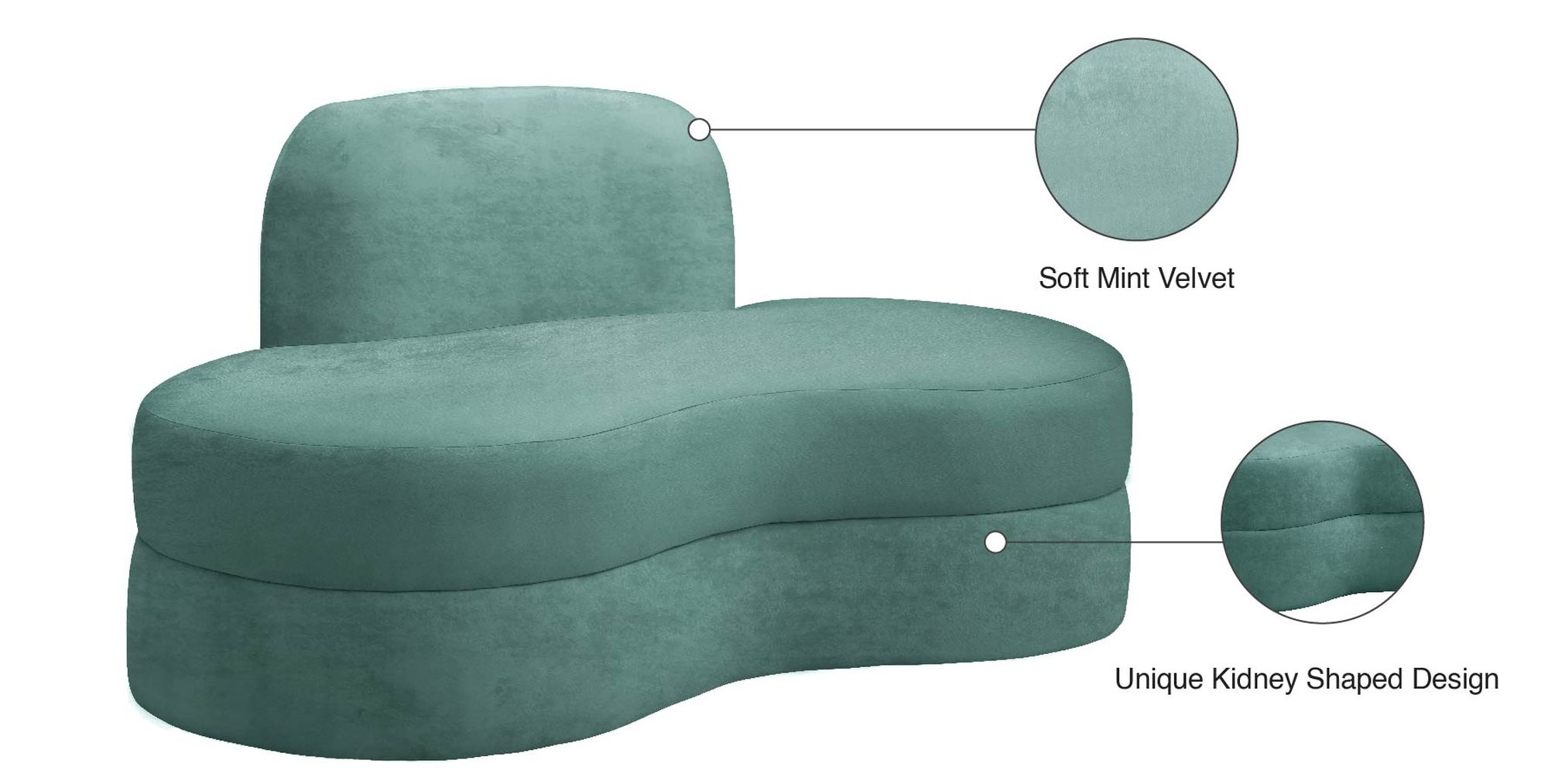 Mitzy Velvet Loveseat