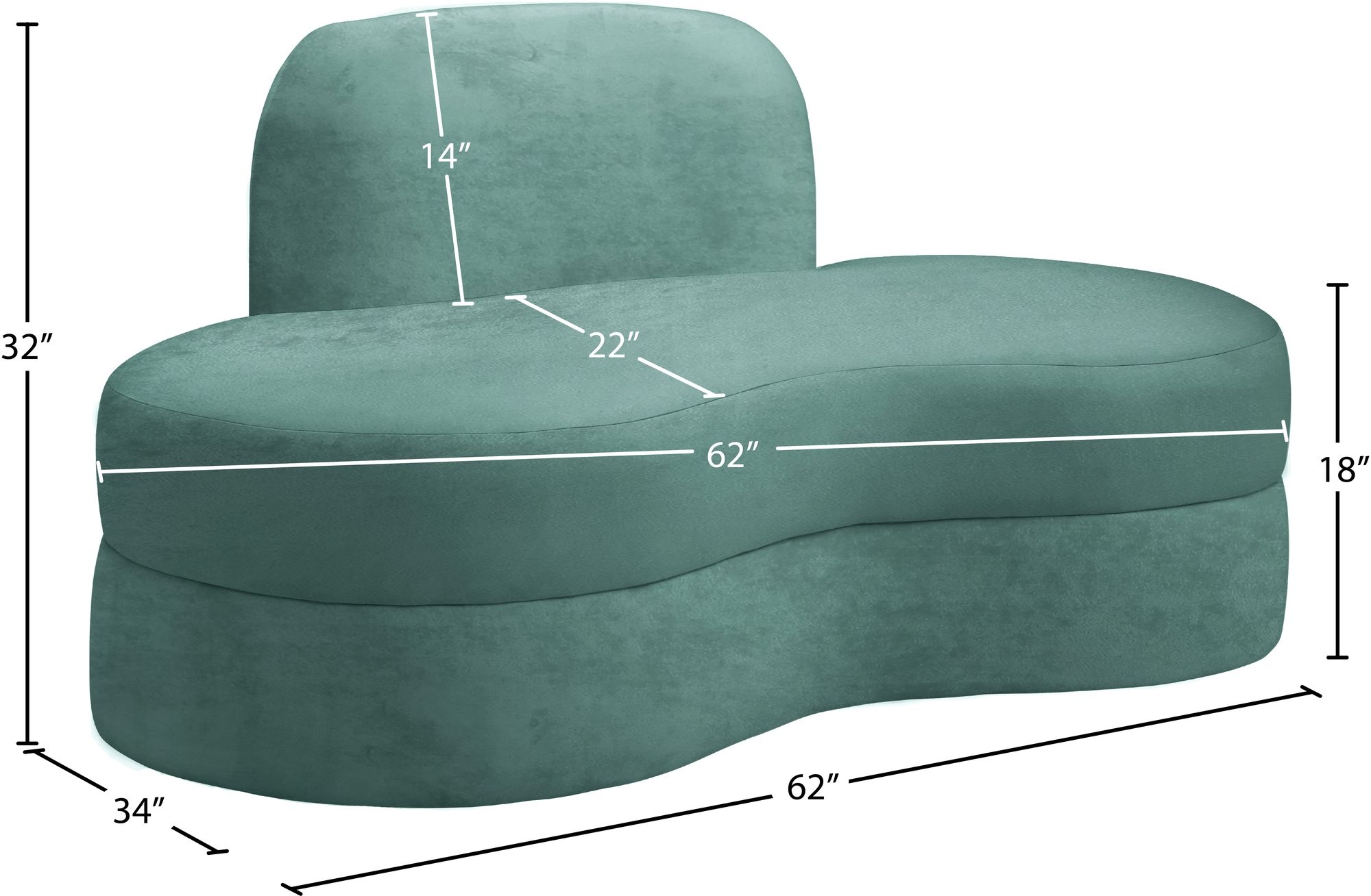 Mitzy Velvet Loveseat