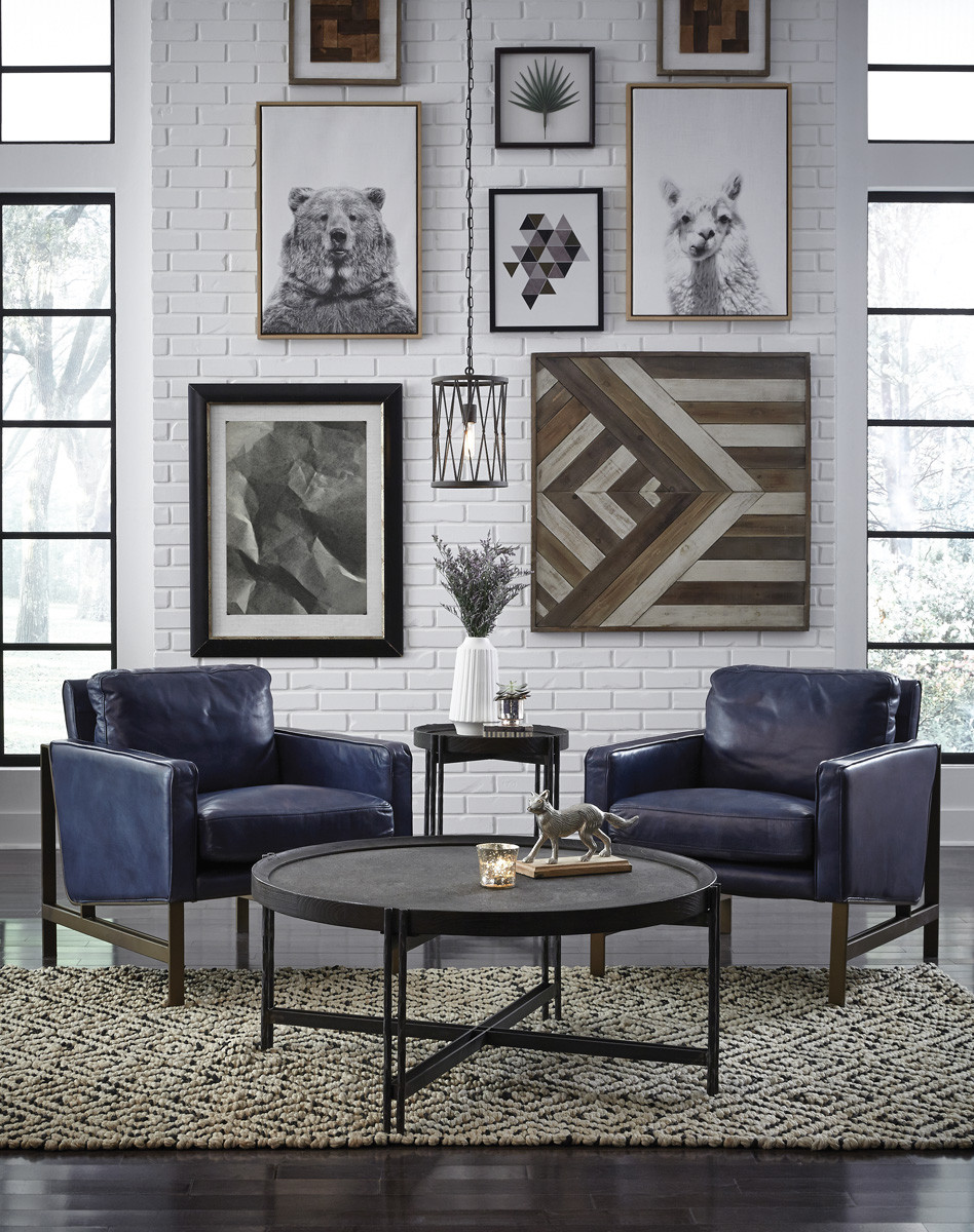Chazzie Top Grain Leather Club Chair