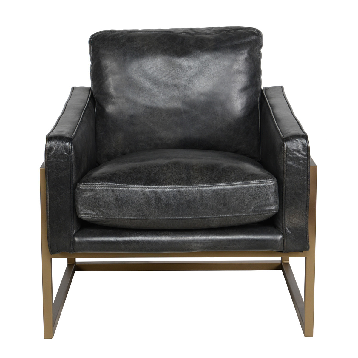 Ken Top Grain Leather Club Chair