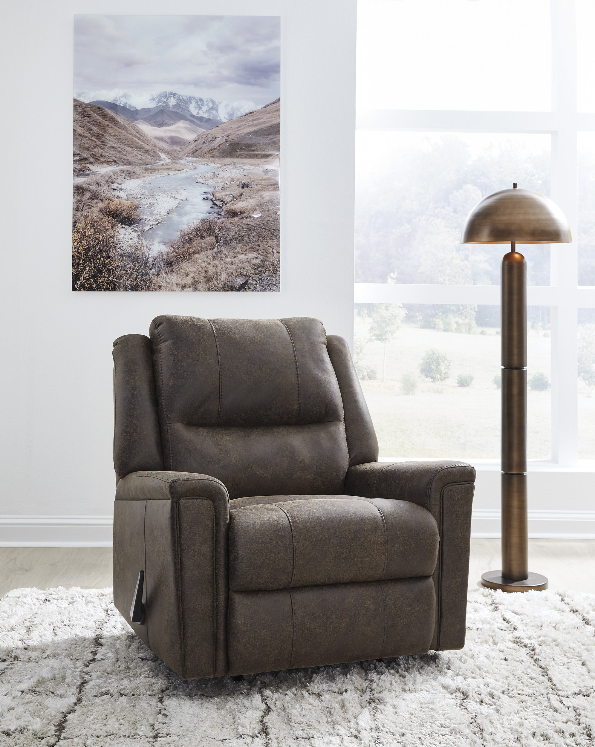 Lixtowel Faux Leather Rocker Recliner