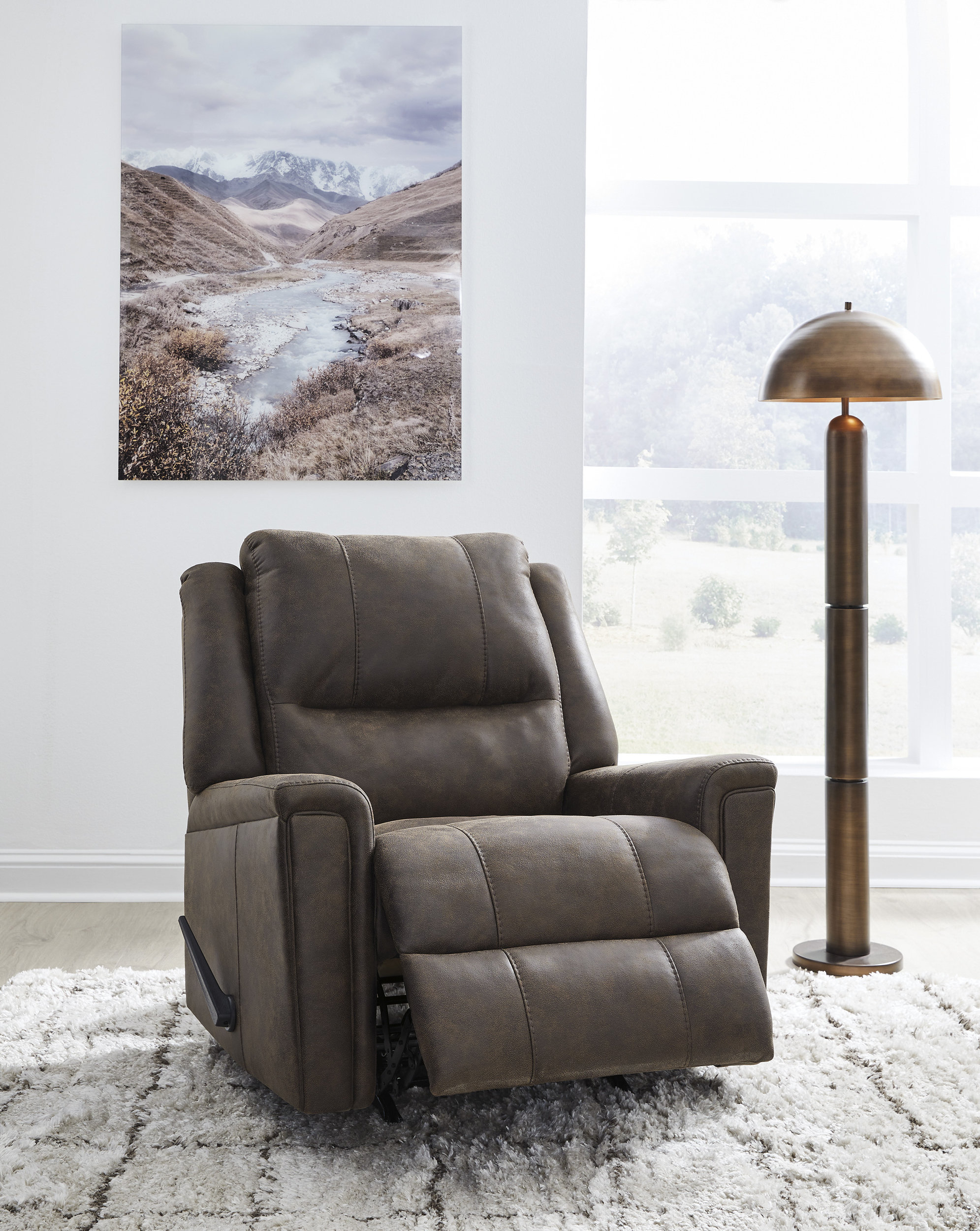 Lixtowel Faux Leather Rocker Recliner