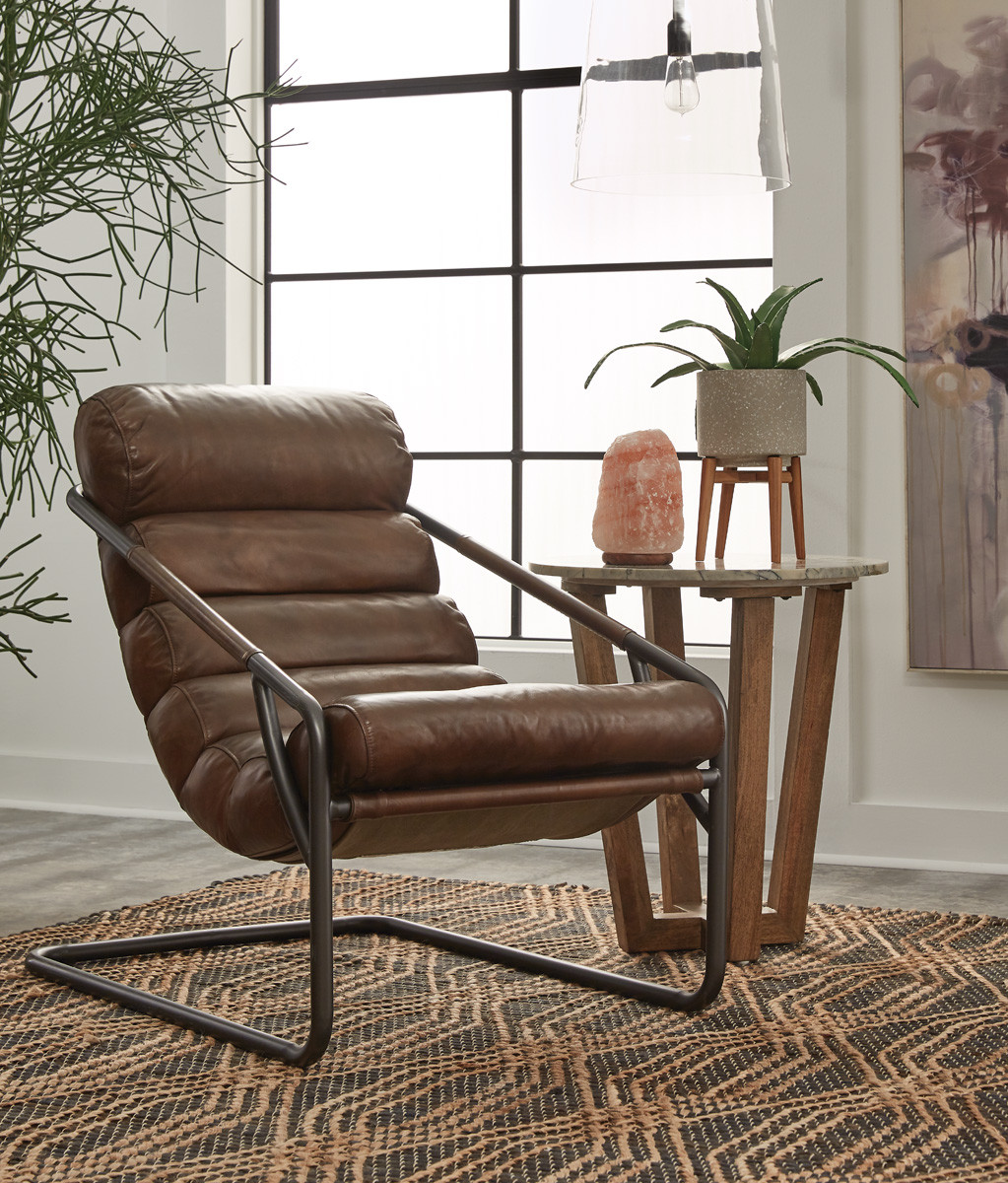 Jackson Top Grain Leather Accent Chair
