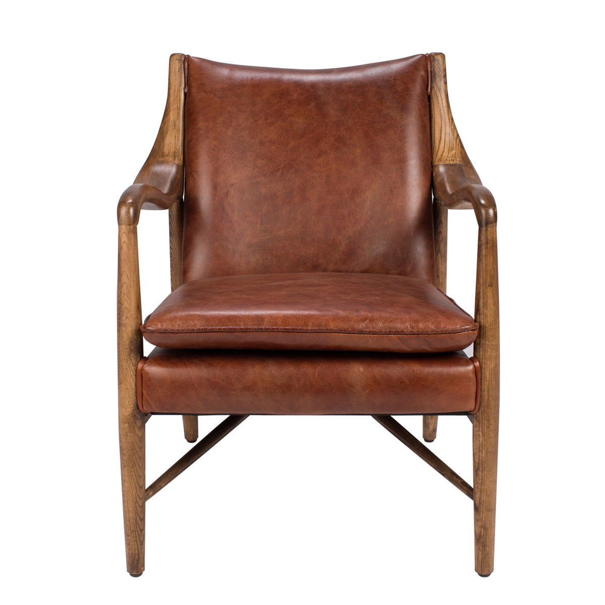 Kiannah Top Grain Leather Club Chair