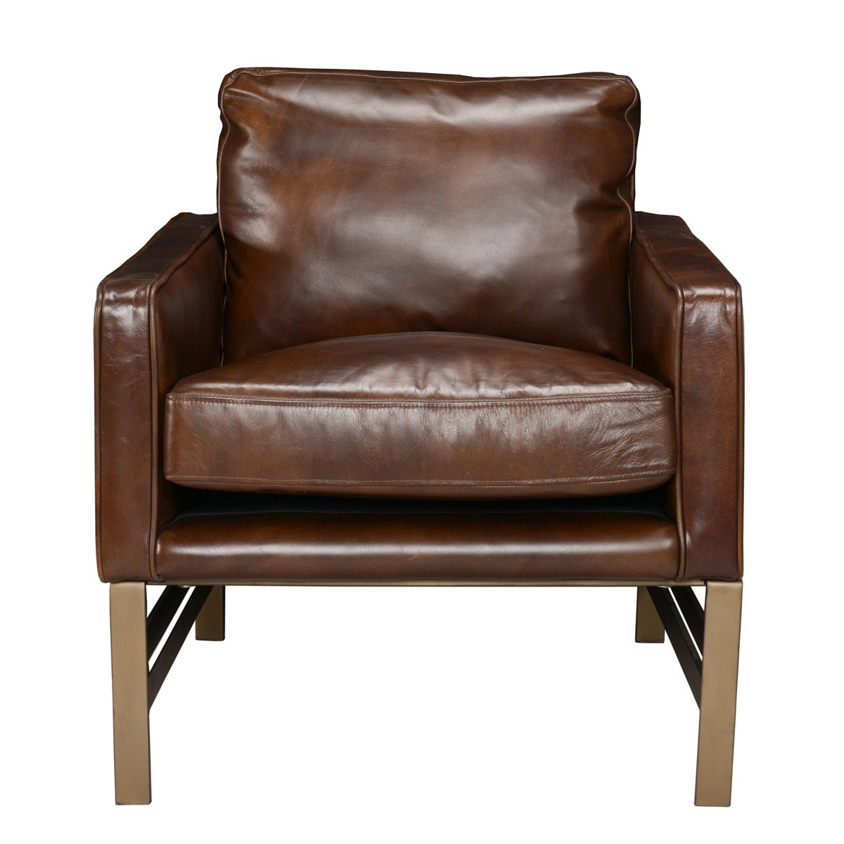 Chazzie Top Grain Leather Club Chair