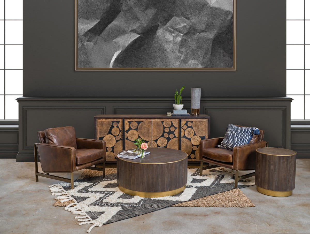 Chazzie Top Grain Leather Club Chair