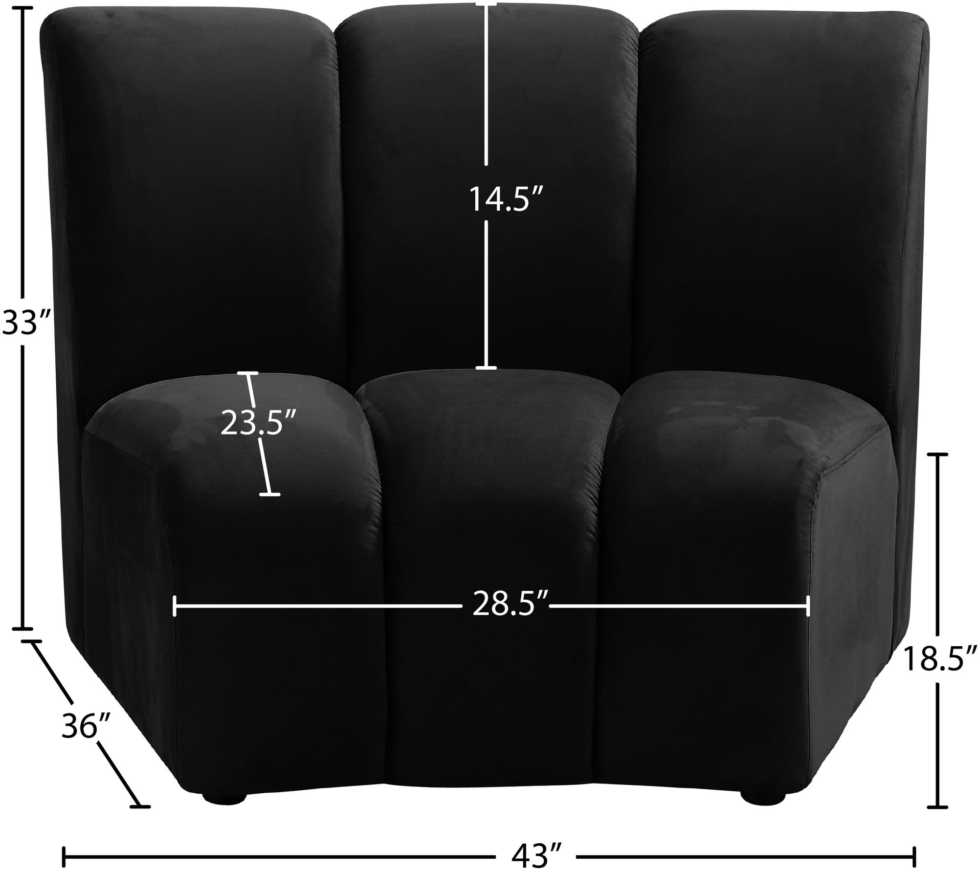 Infinity Velvet Modular Chair