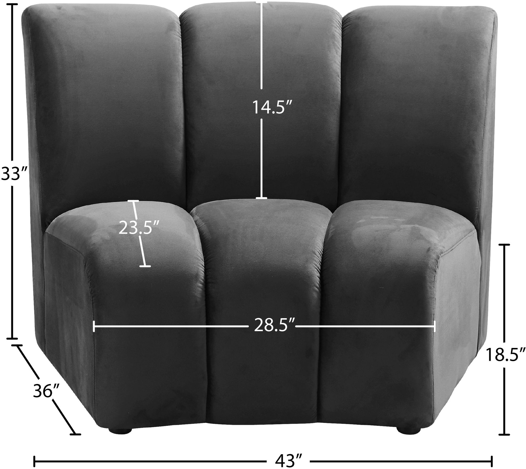 Infinity Velvet Modular Chair