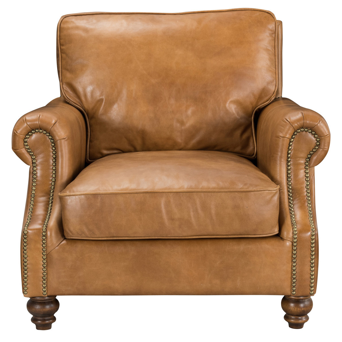 Nicholas Top Grain Leather Club Chair