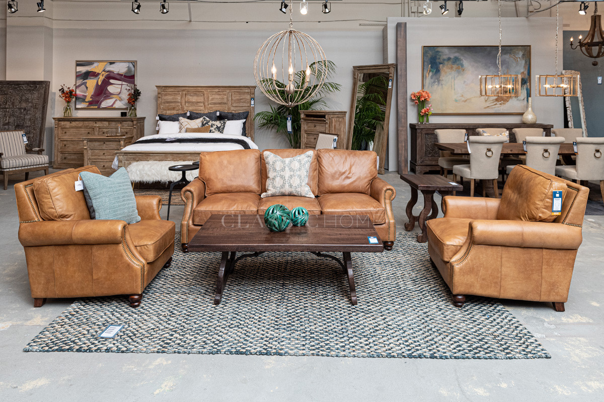 Nicholas Top Grain Leather Club Chair