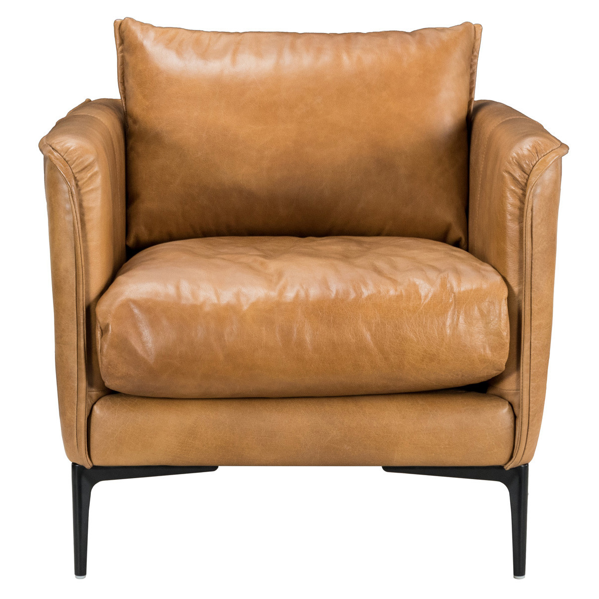 Abigail Top Grain Leather Club Chair