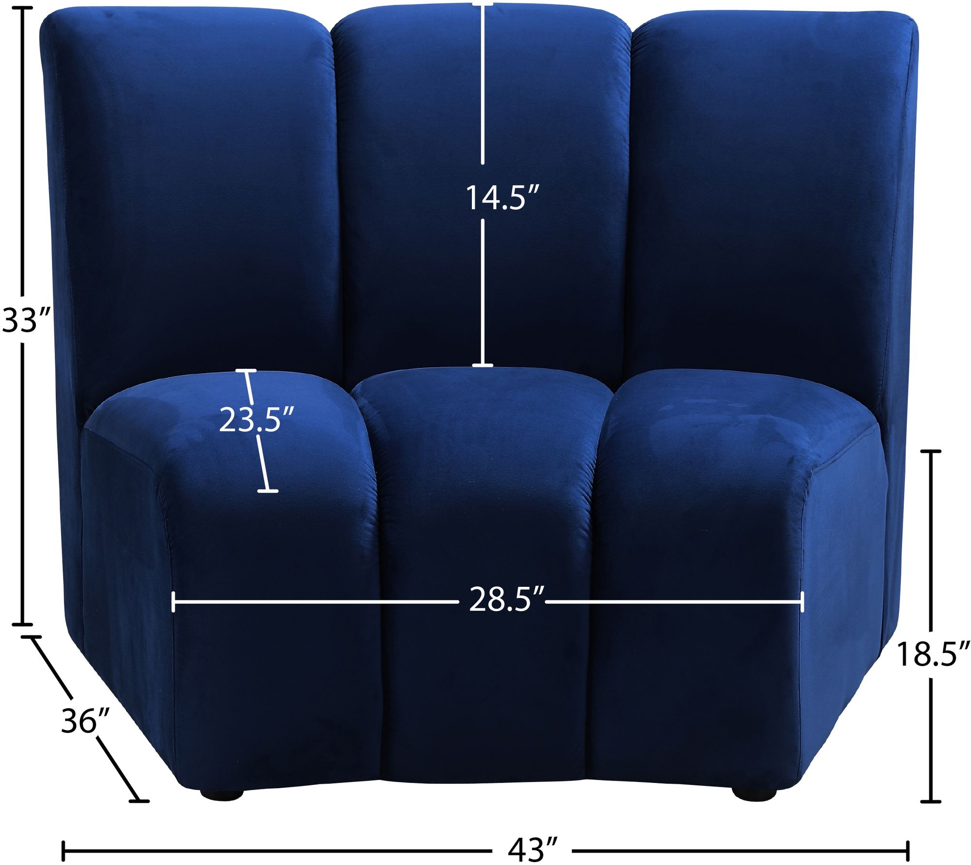 Infinity Velvet Modular Chair