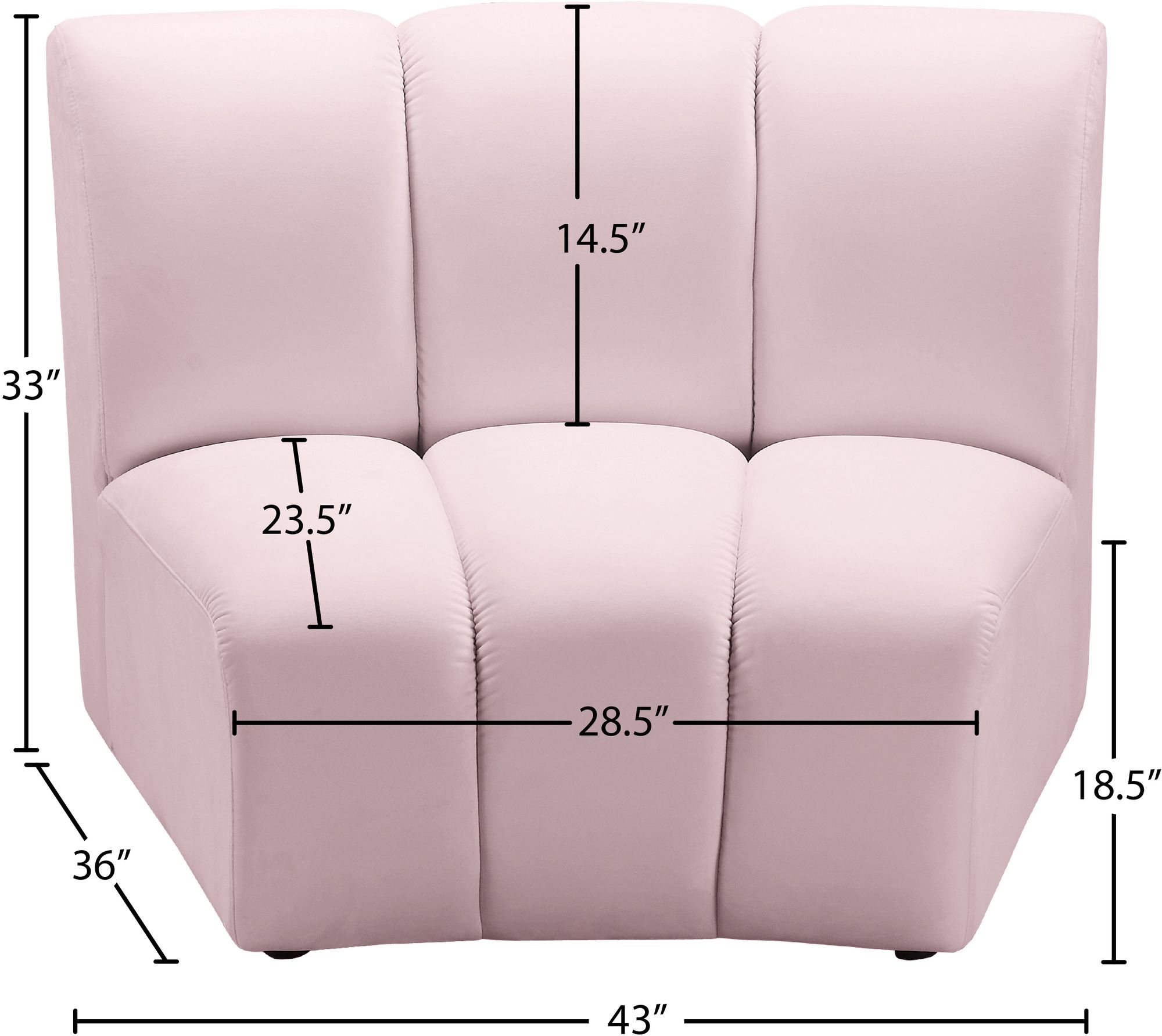 Infinity Velvet Modular Chair