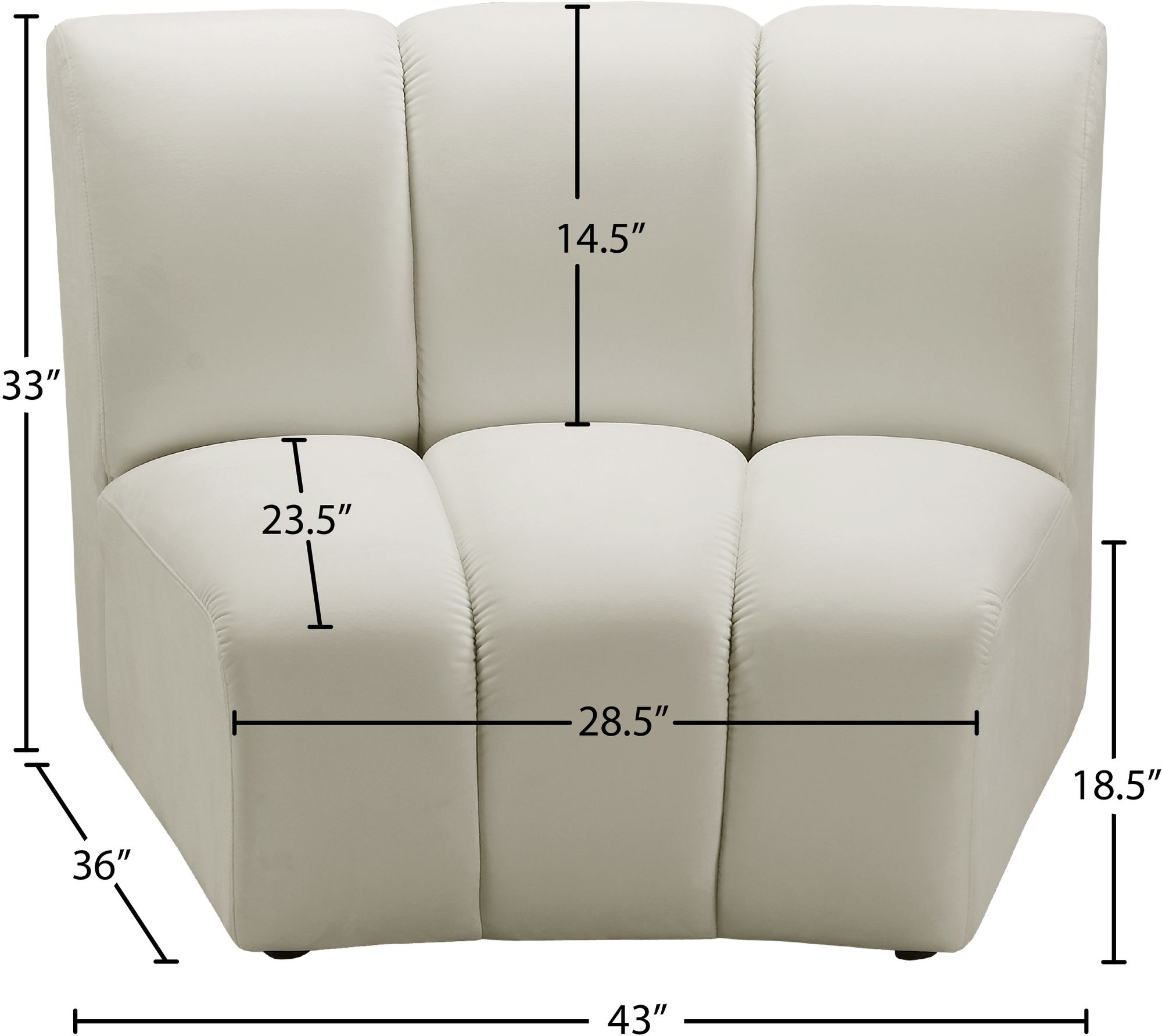 Infinity Velvet Modular Chair
