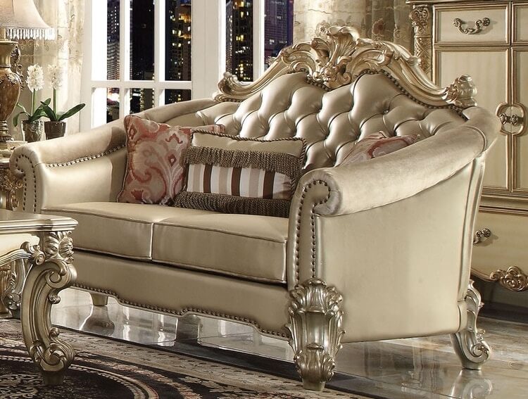 Vendome II Leatherette Loveseat