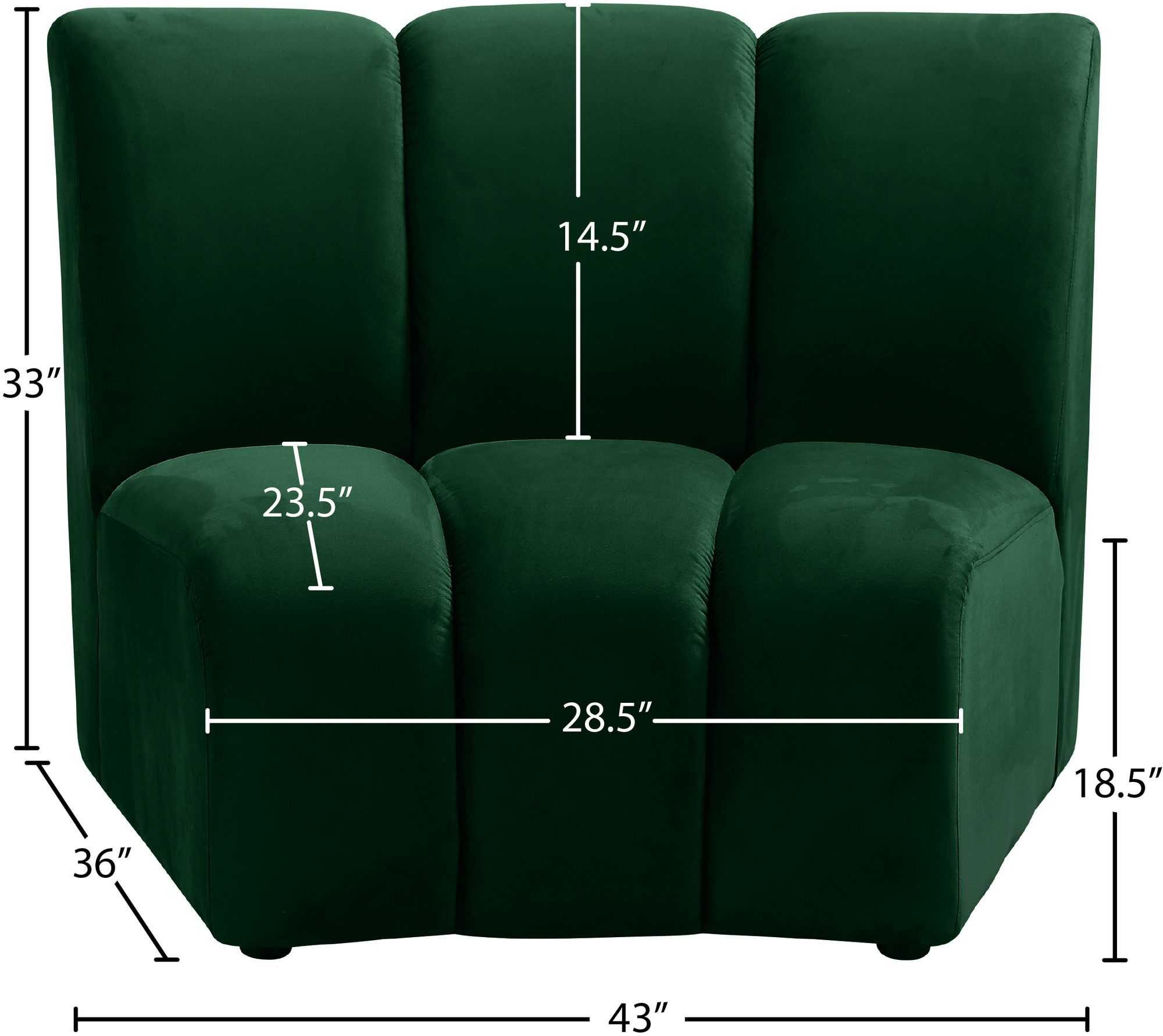 Infinity Velvet Modular Chair
