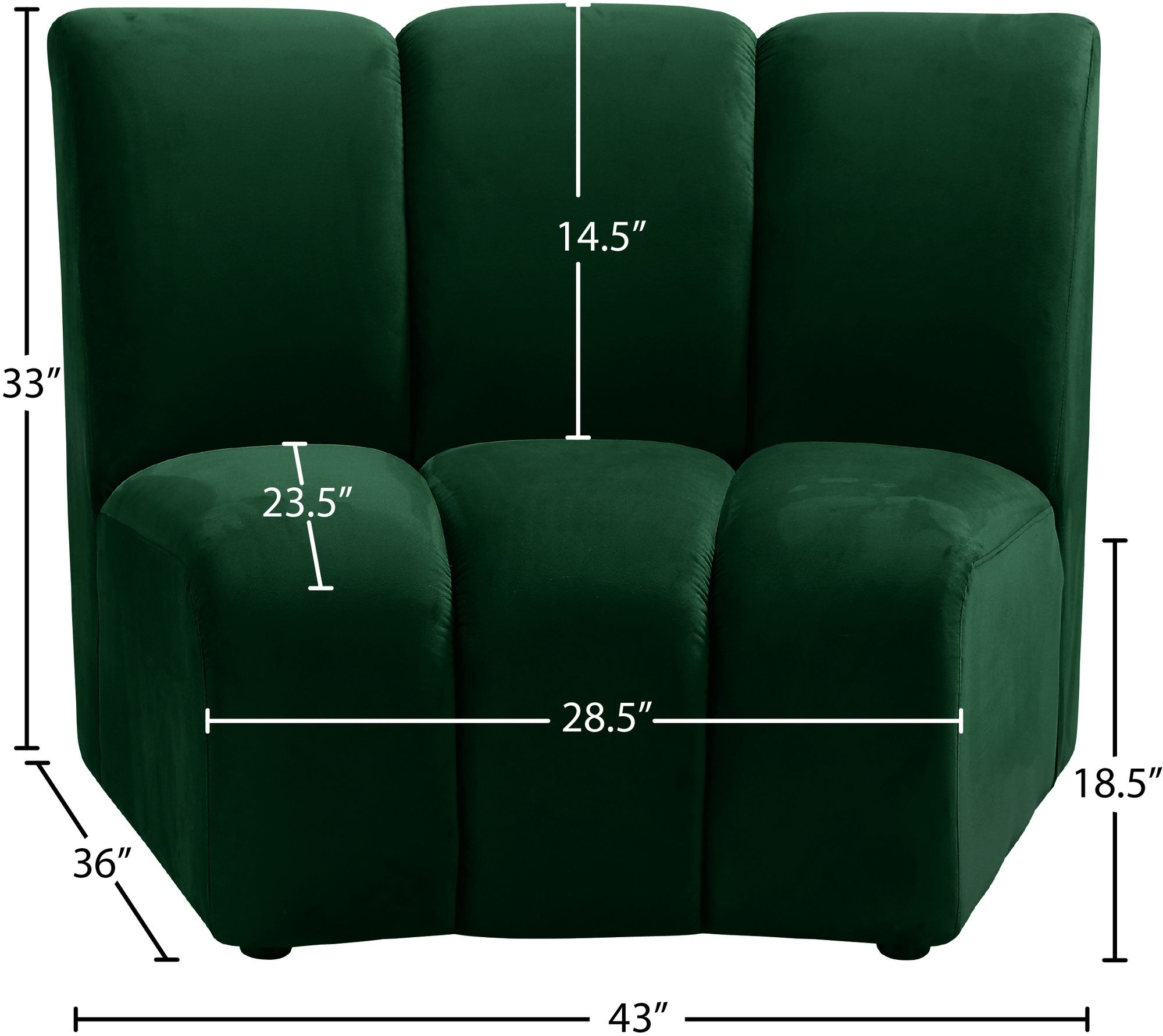 Infinity Velvet Modular Chair