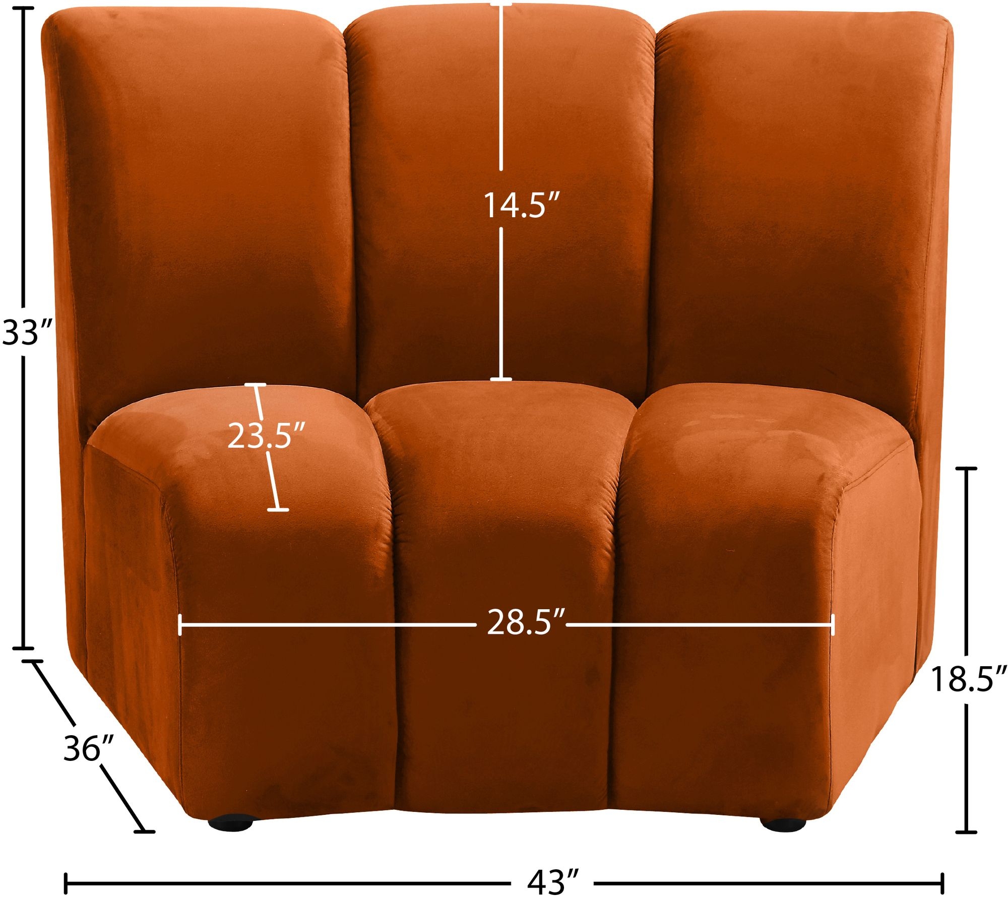 Infinity Velvet Modular Chair