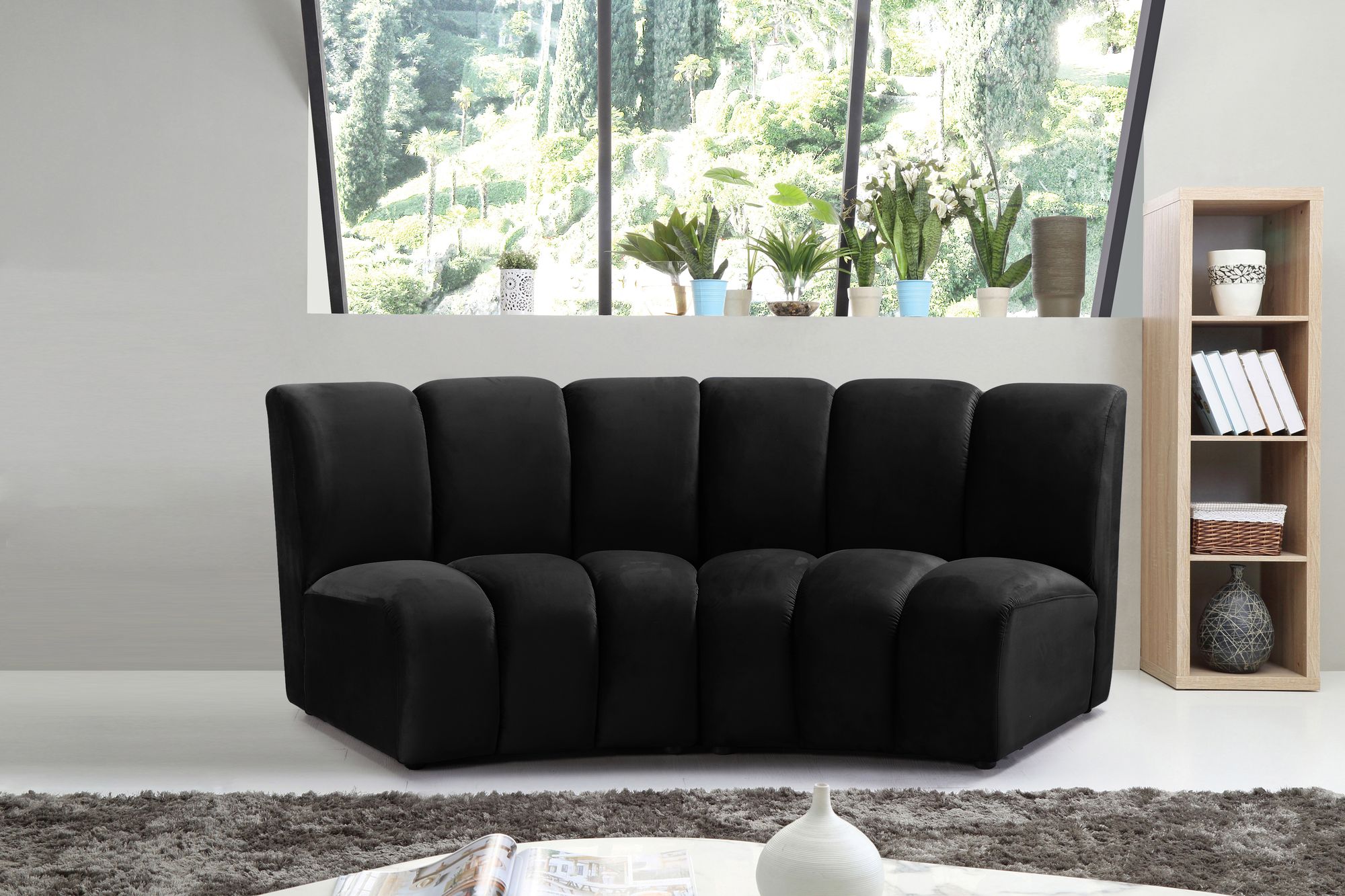 Infinity Velvet Modular Loveseat