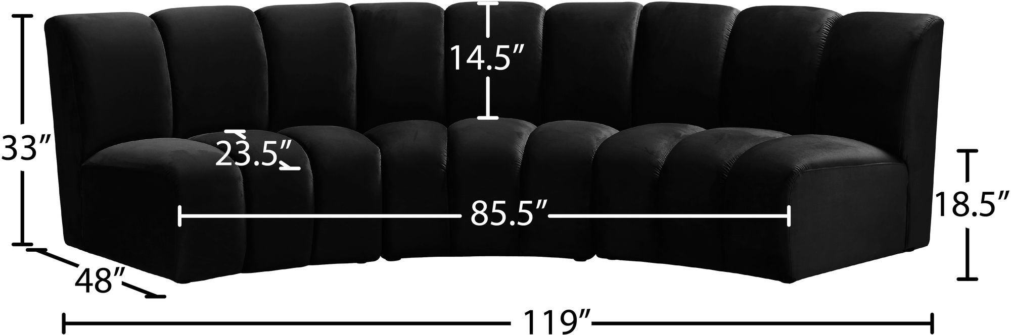 Infinity Velvet Modular Sofa