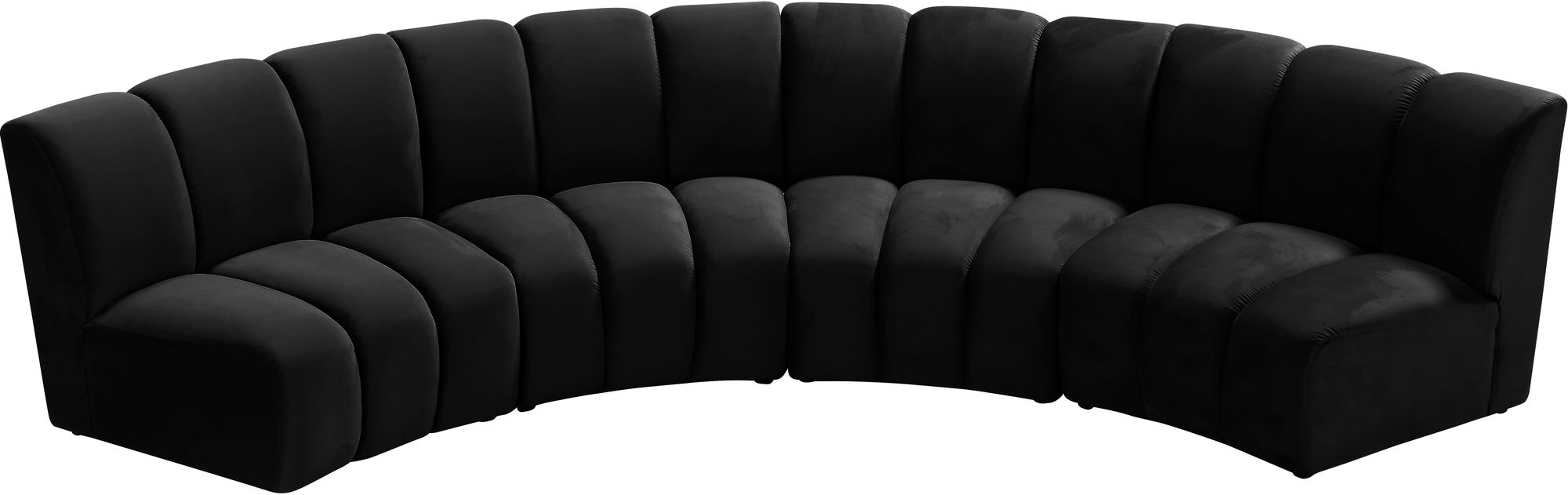 Infinity 148" 4-Piece Velvet Modular Sectional