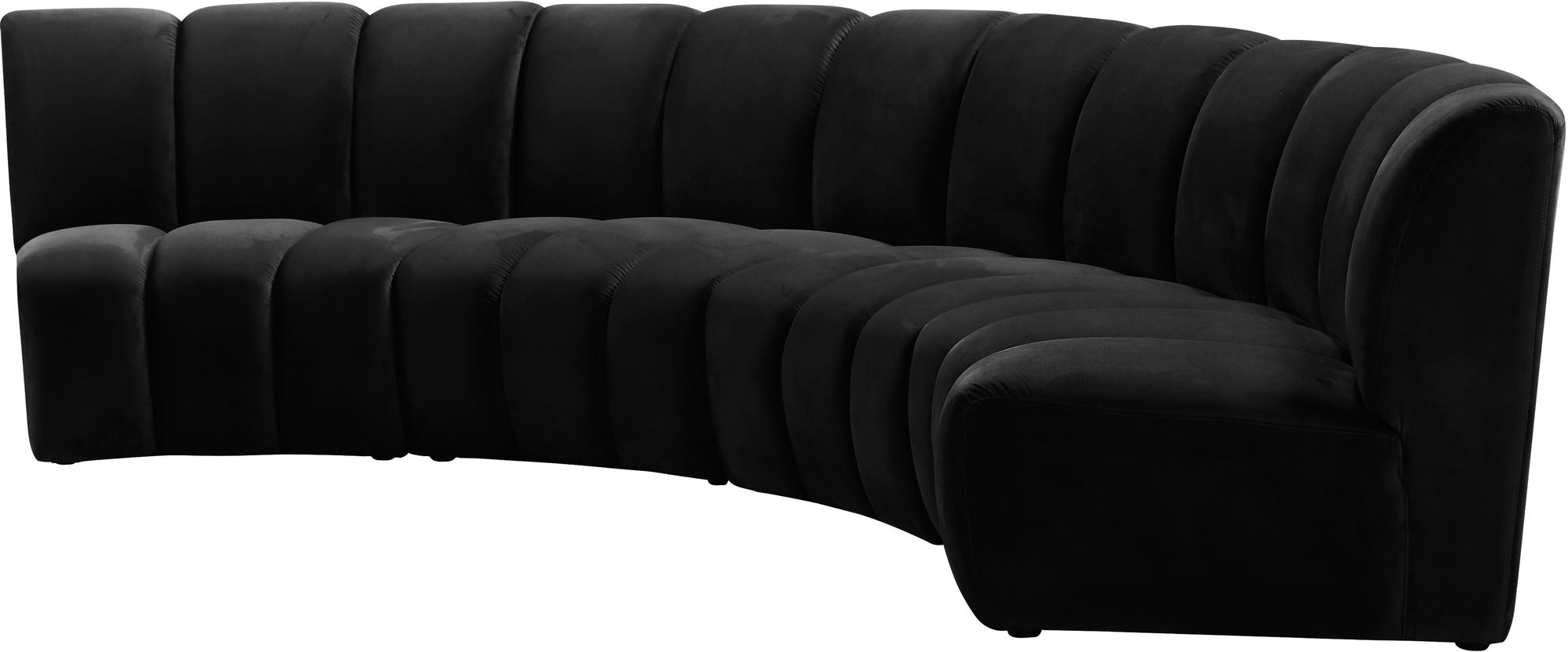 Infinity 148" 4-Piece Velvet Modular Sectional