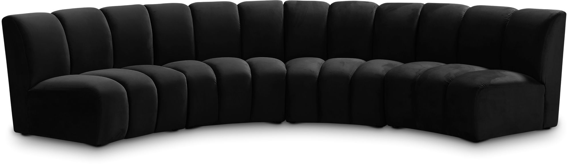Infinity 148" 4-Piece Velvet Modular Sectional