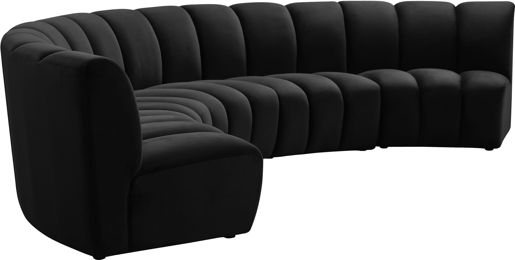 Infinity 167" 5-Piece Velvet Modular Sectional
