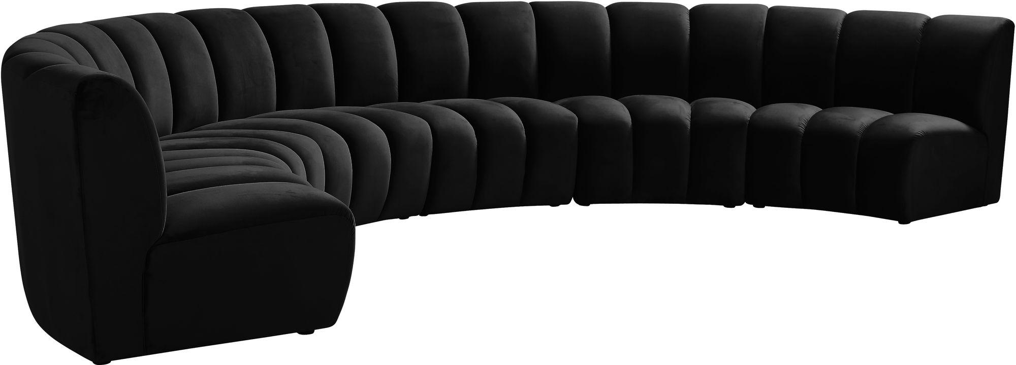 Infinity 174" 6-Piece Velvet Modular Sectional