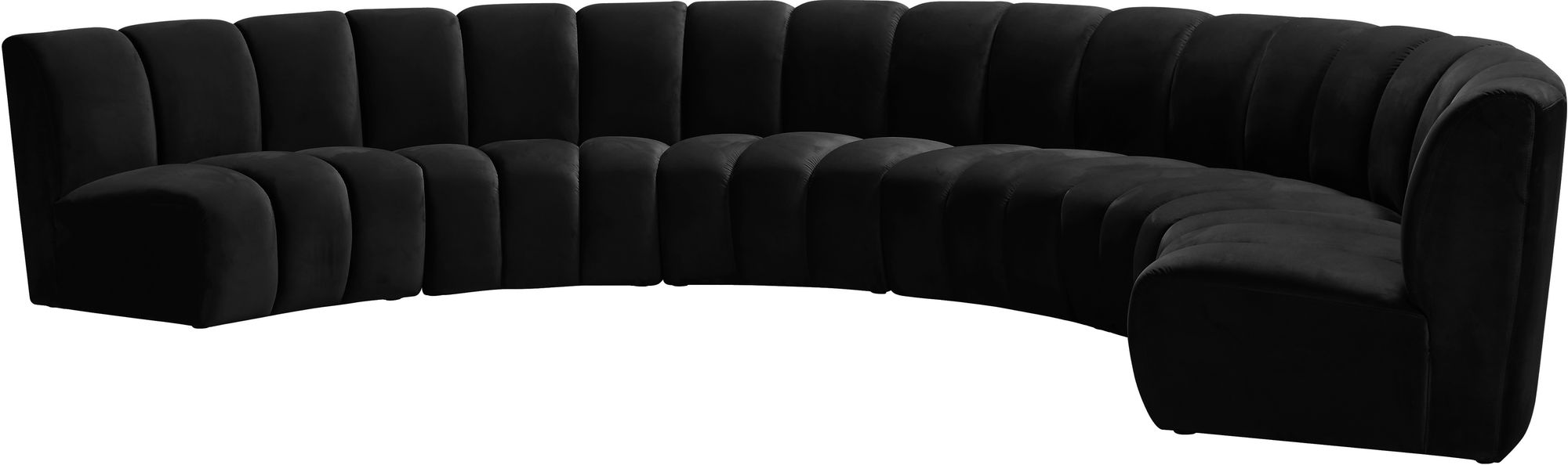 Infinity 174" 6-Piece Velvet Modular Sectional