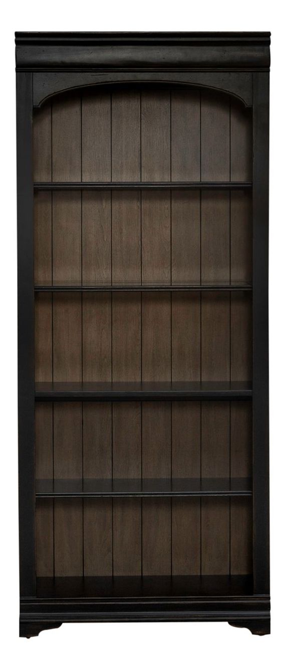 Meritage Wood 2-Piece Bunching Bookcase w/LED Lighting