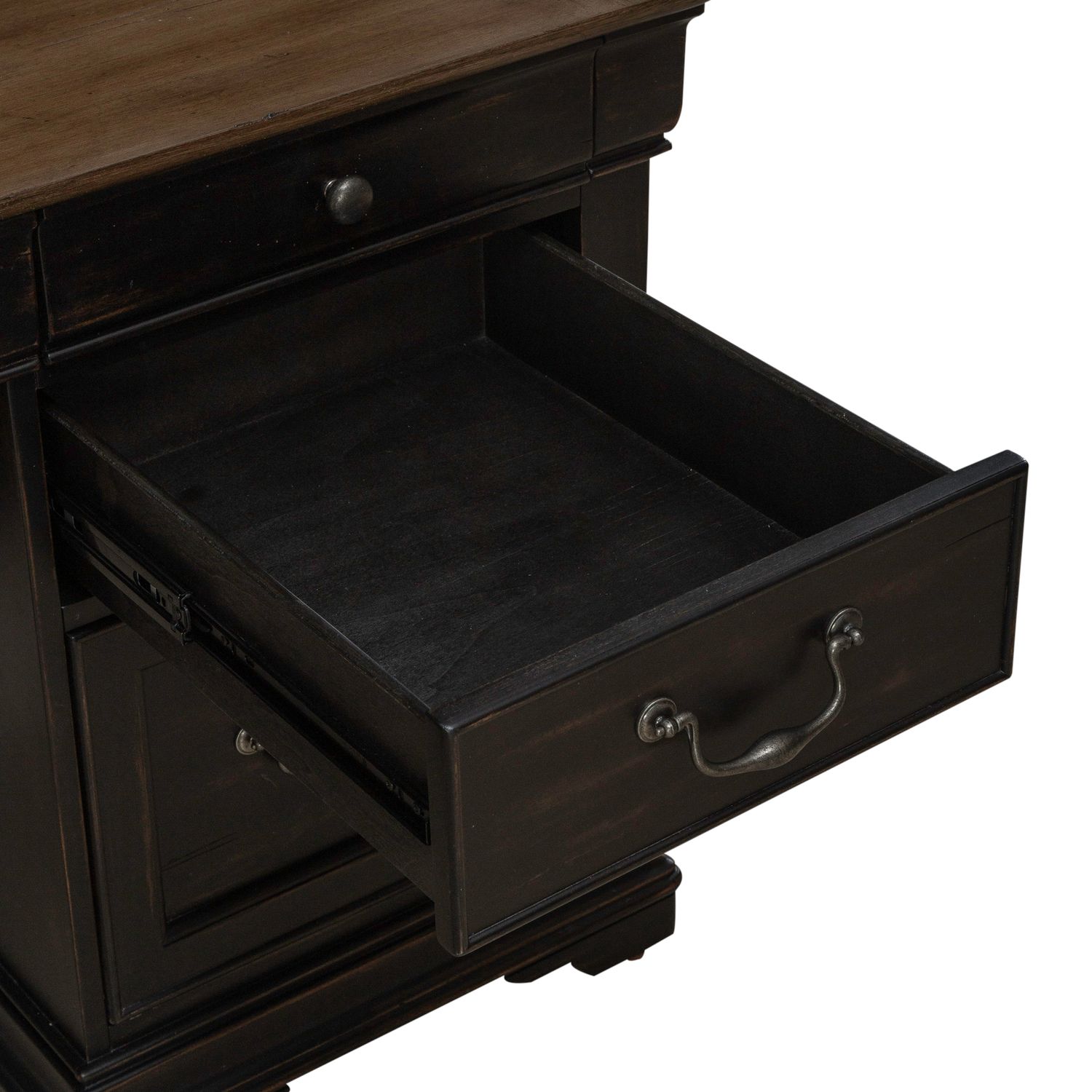 Meritage Wood 7-Drawer Credenza & 2-Door Hutch w/LED Lighting