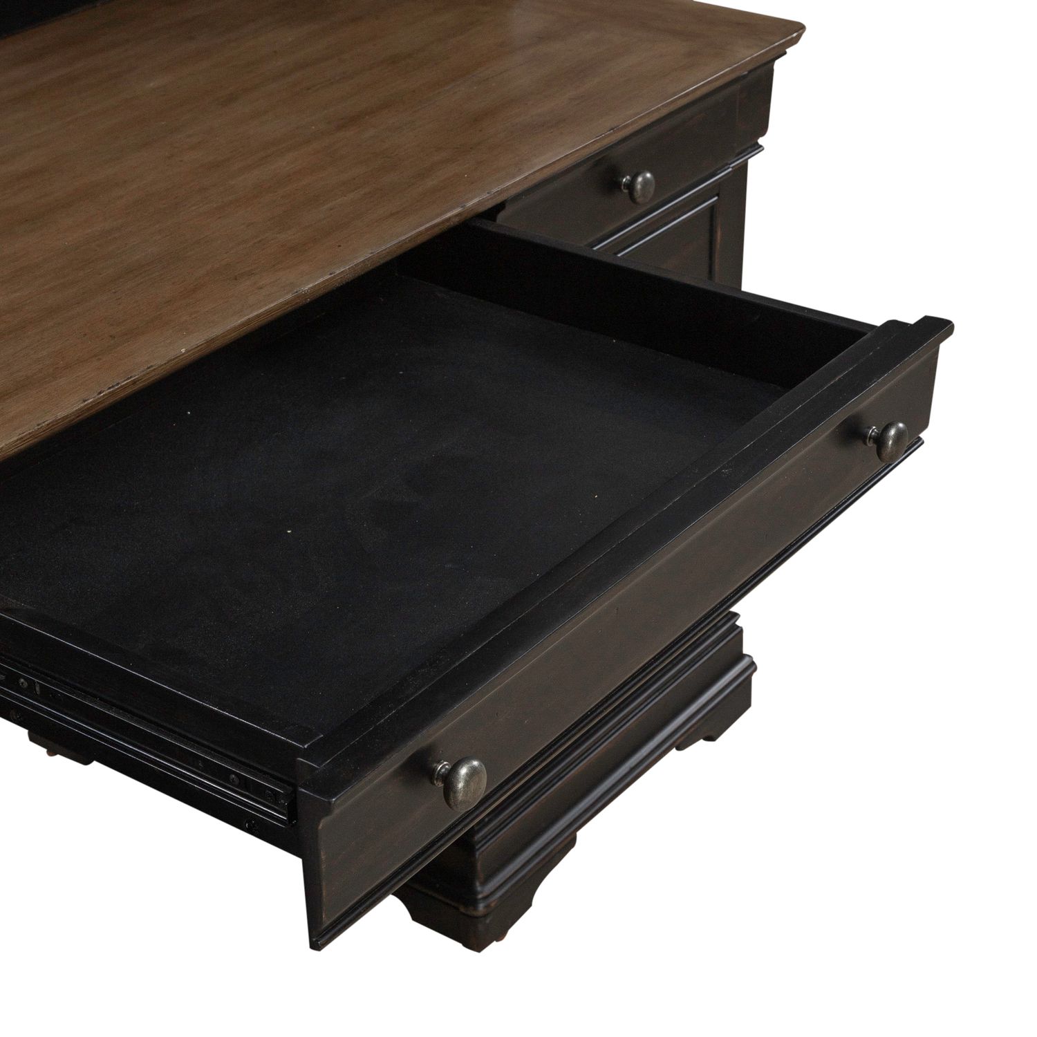 Meritage Wood 7-Drawer Credenza & 2-Door Hutch w/LED Lighting