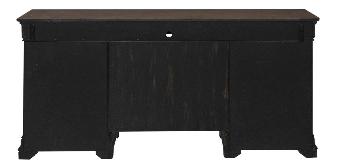 Meritage Wood 7-Drawer Jr Executive Credenza