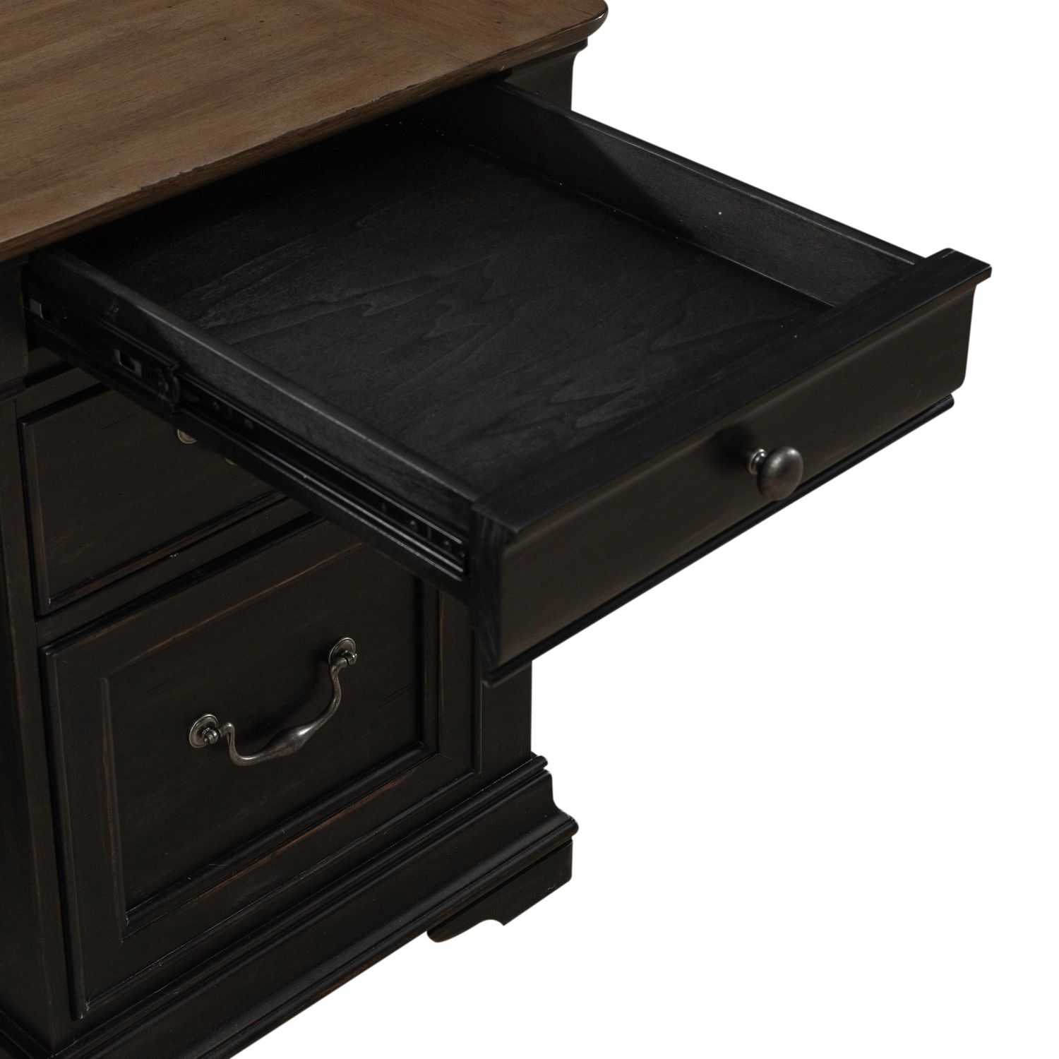 Meritage Rectangular Wood 3-Drawer Jr Executive Desk