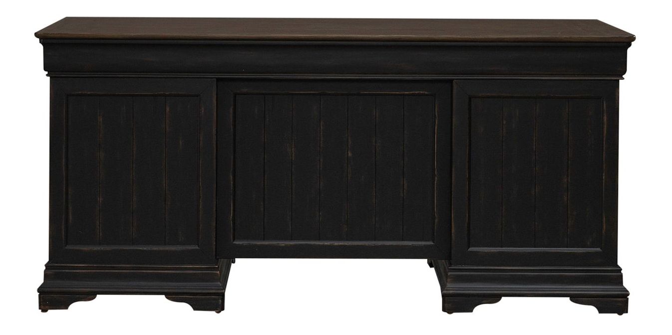 Meritage Rectangular Wood 3-Drawer Jr Executive Desk