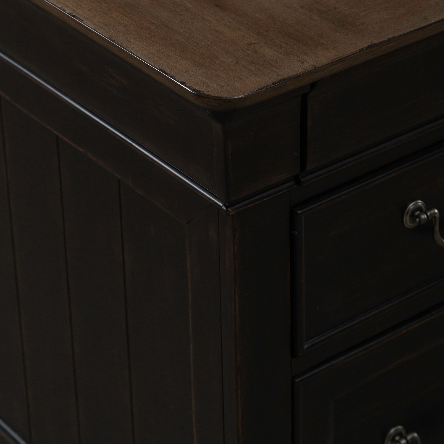 Meritage Rectangular Wood 3-Drawer Jr Executive Desk